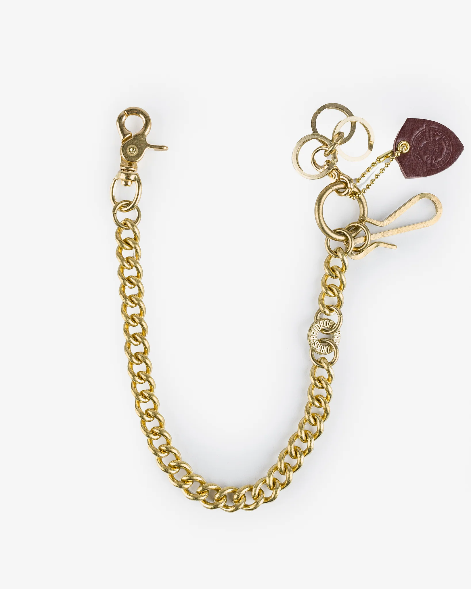 Wallet Chain with Hook and Rings - Brass
