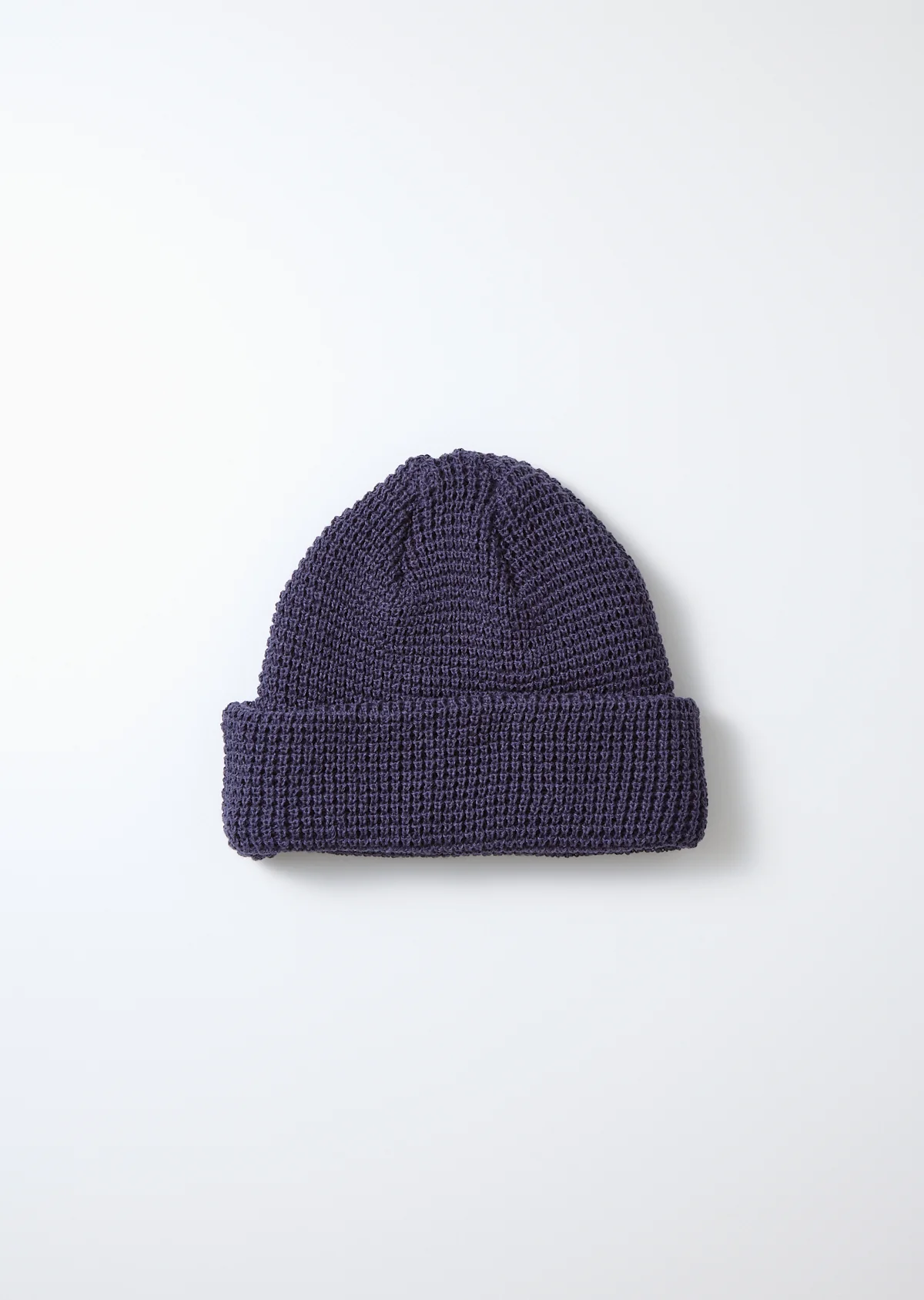 1134-rototo-cotton-waffle-knit-watch-cap-faded-navy-1.webp ROTOTO - Cotton Waffle Knit Watch Cap - Faded Navy
