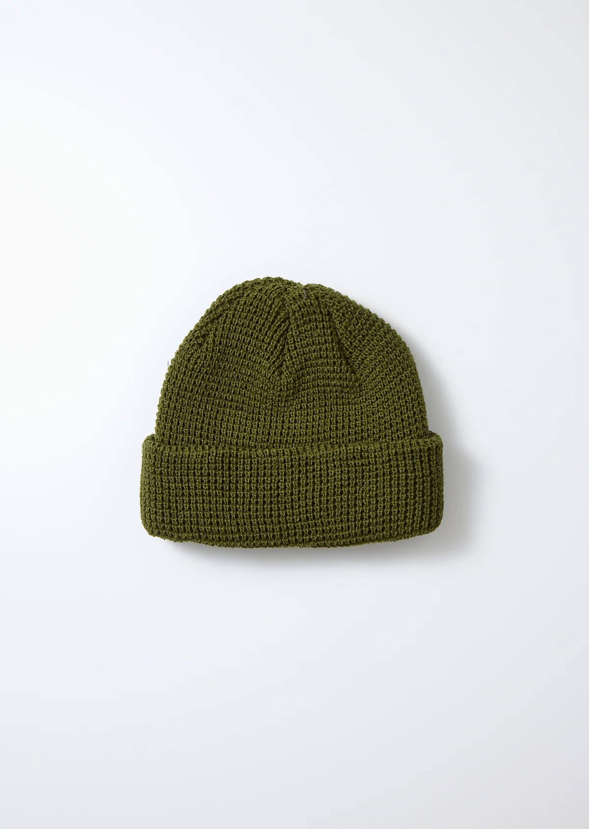 1136-rototo-cotton-waffle-knit-watch-cap-olive-green-1.webp ROTOTO - Cotton Waffle Knit Watch Cap - Olive Green