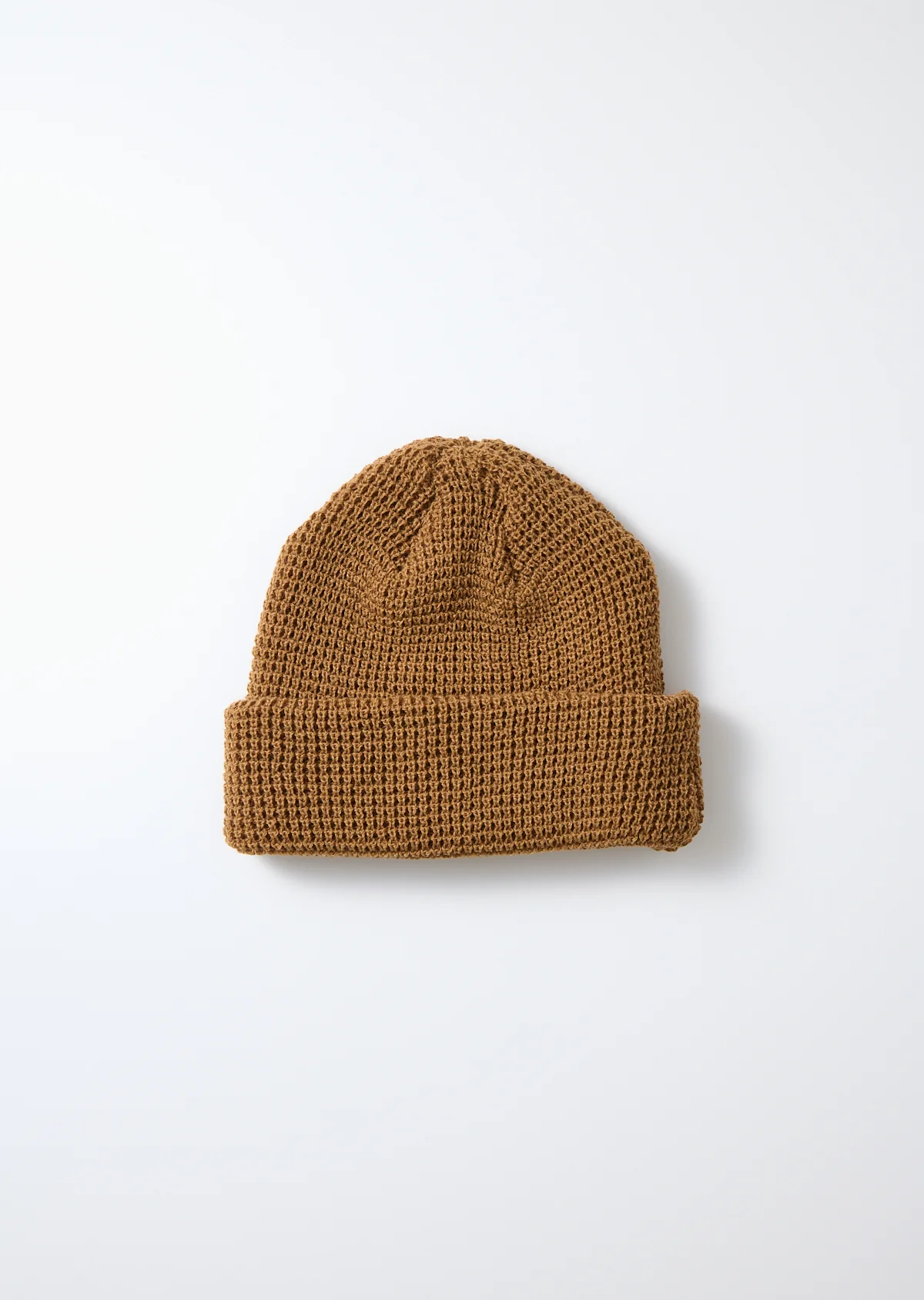 1140-rototo-cotton-waffle-knit-watch-cap-tan-1.webp ROTOTO - Cotton Waffle Knit Watch Cap - Tan
