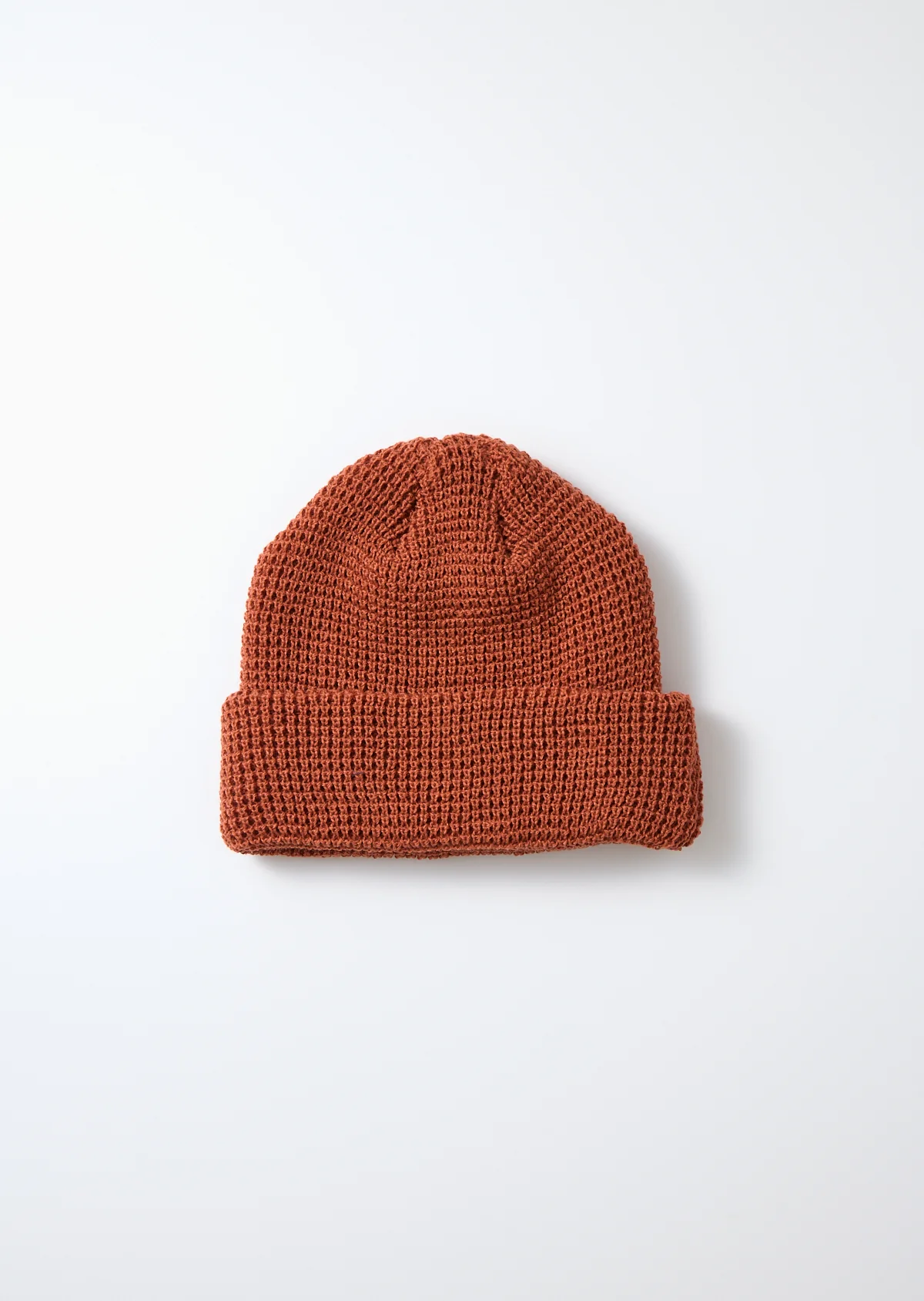 1141-rototo-cotton-waffle-knit-watch-cap-terracotta-1.webp ROTOTO - Cotton Waffle Knit Watch Cap - Terracotta
