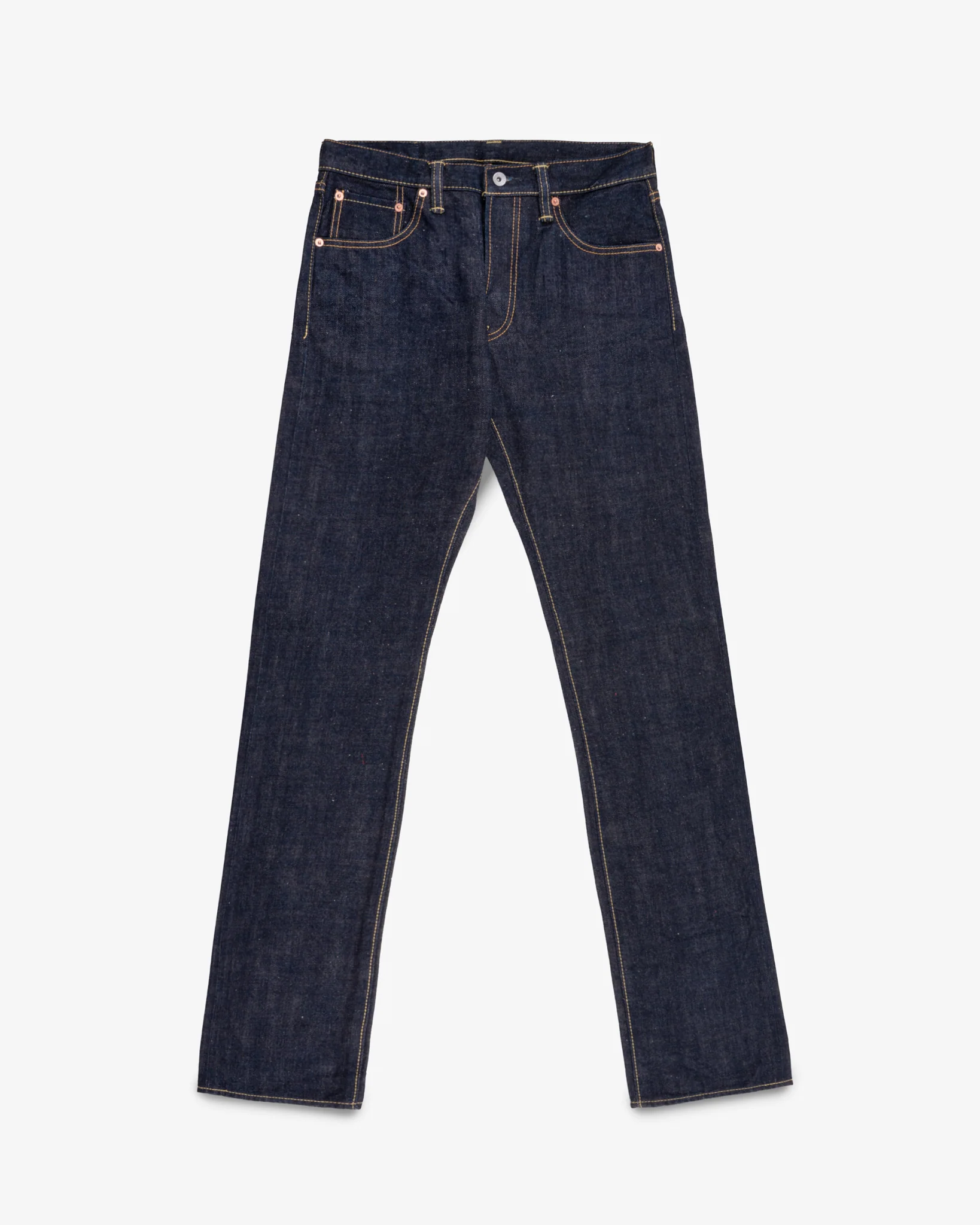 17oz Selvedge Denim Slim Cut Jeans - Natural Indigo