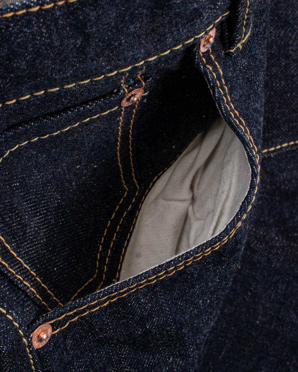 17oz Selvedge Denim Slim Cut Jeans - Natural Indigo