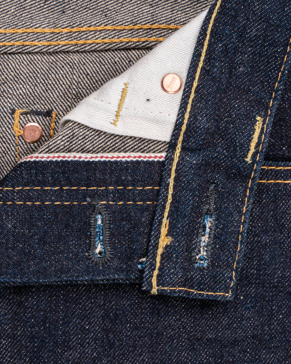 17oz Selvedge Denim Slim Cut Jeans - Natural Indigo