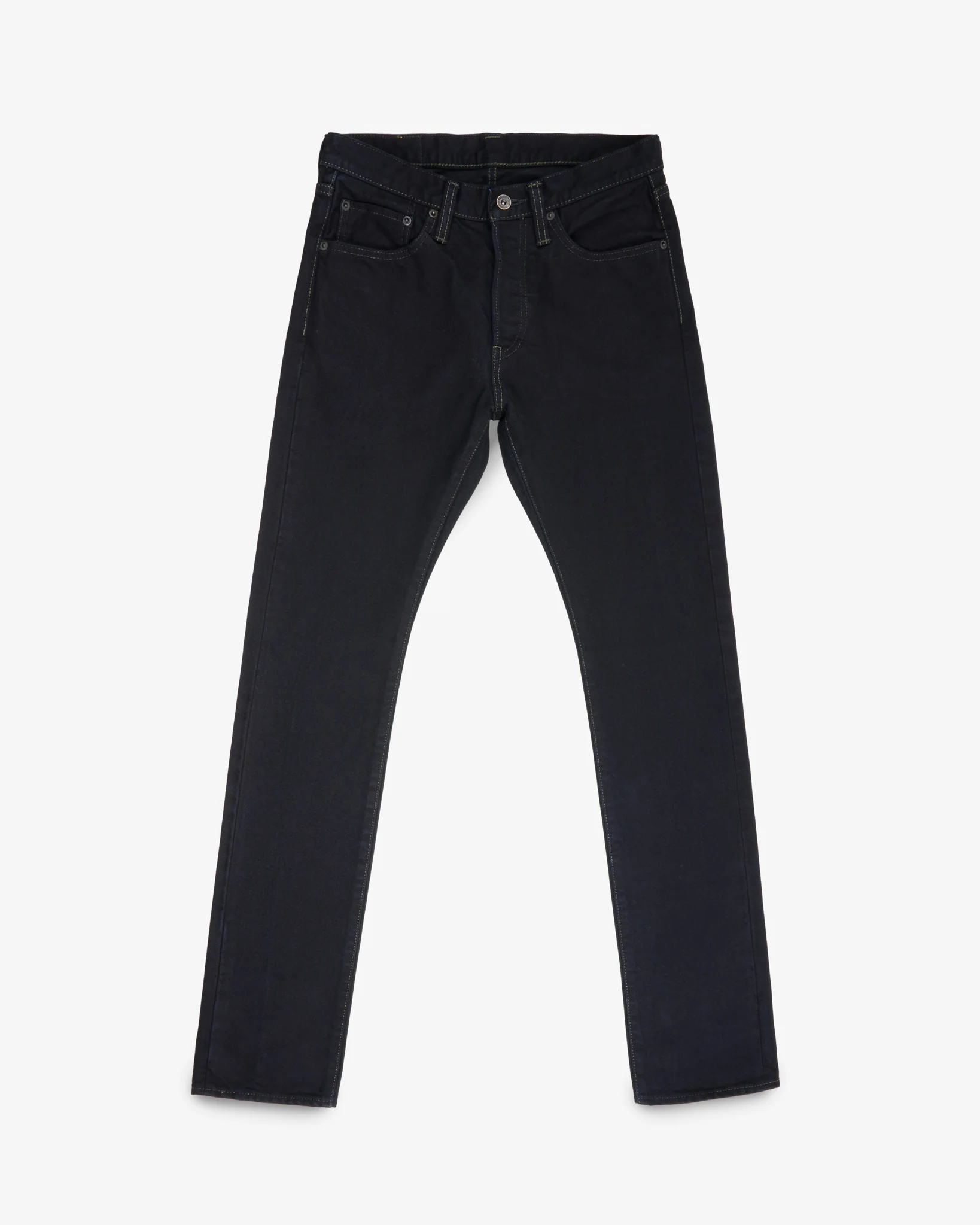 14oz Selvedge Denim Slim Cut Jeans - Indigo Overdyed Black