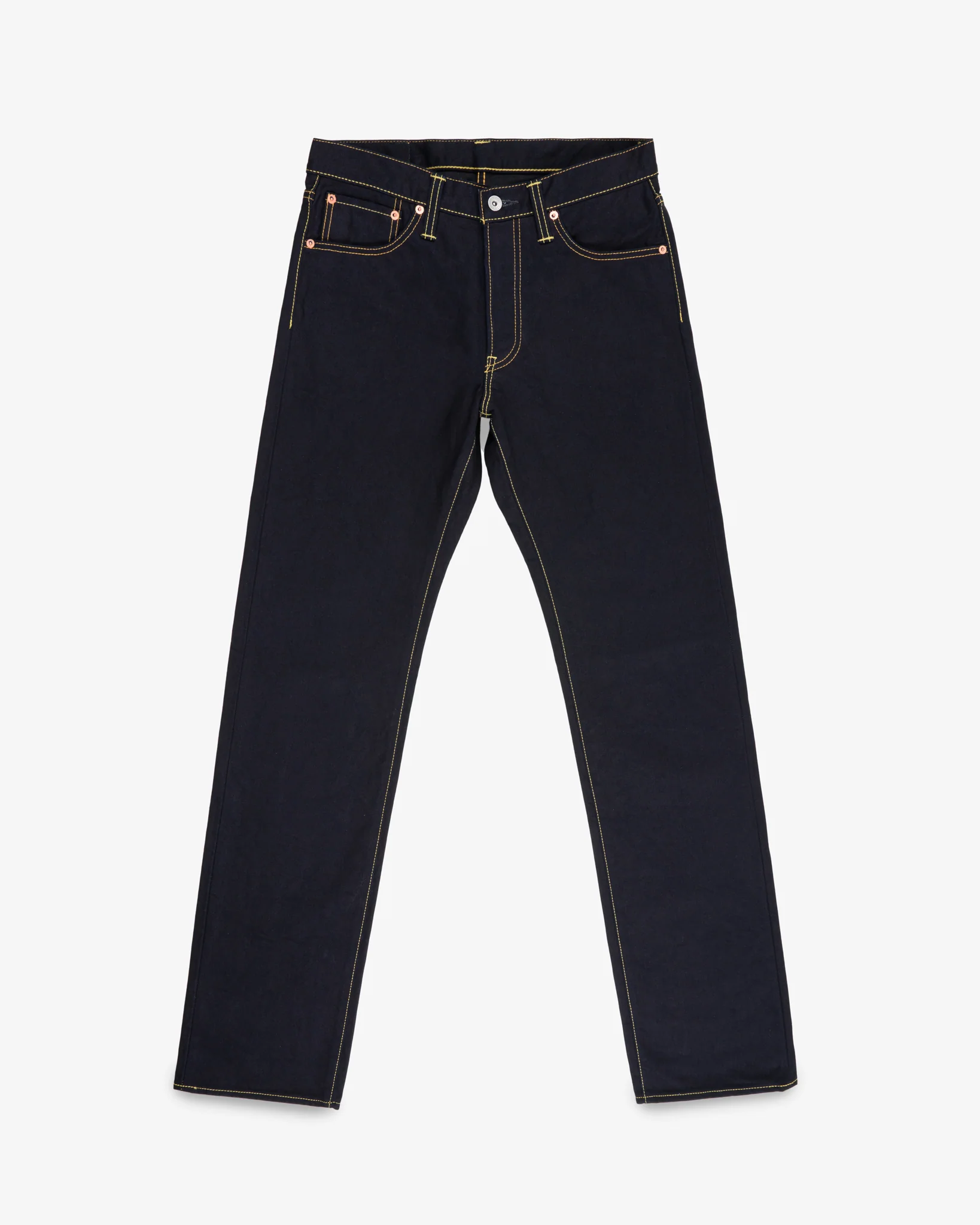 14oz Selvedge Denim Straight Cut Jeans - Indigo/Black