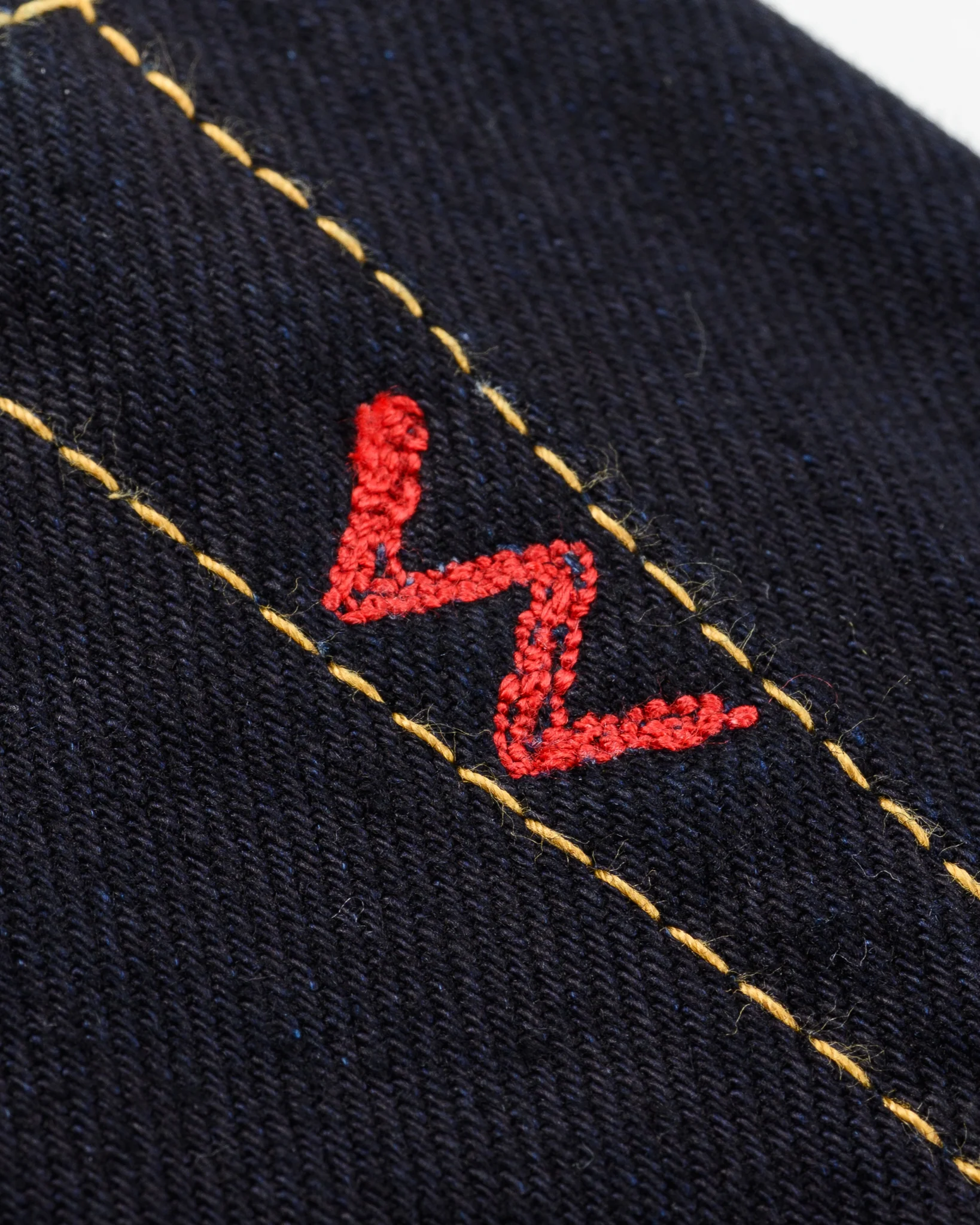14oz Selvedge Denim Straight Cut Jeans - Indigo/Black