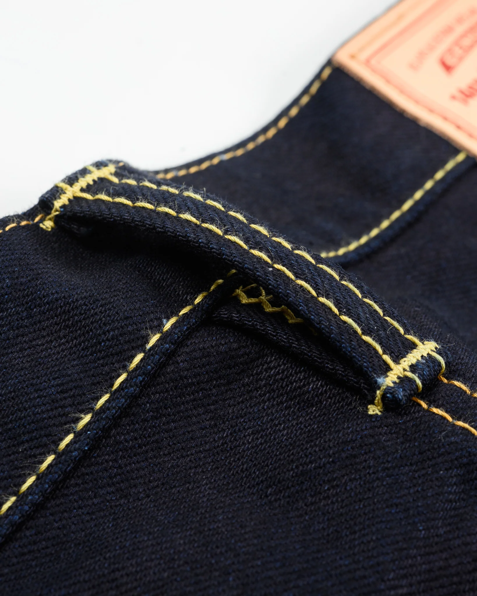 14oz Selvedge Denim Straight Cut Jeans - Indigo/Black