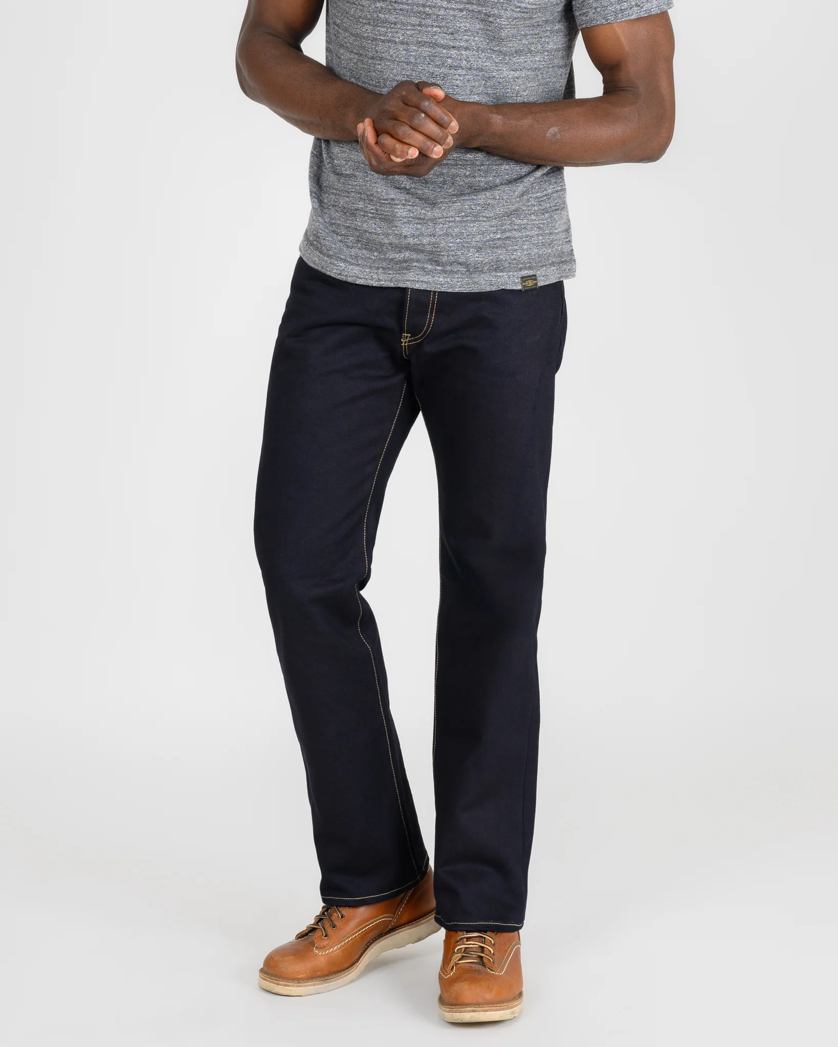 14oz Selvedge Denim Straight Cut Jeans - Indigo/Black