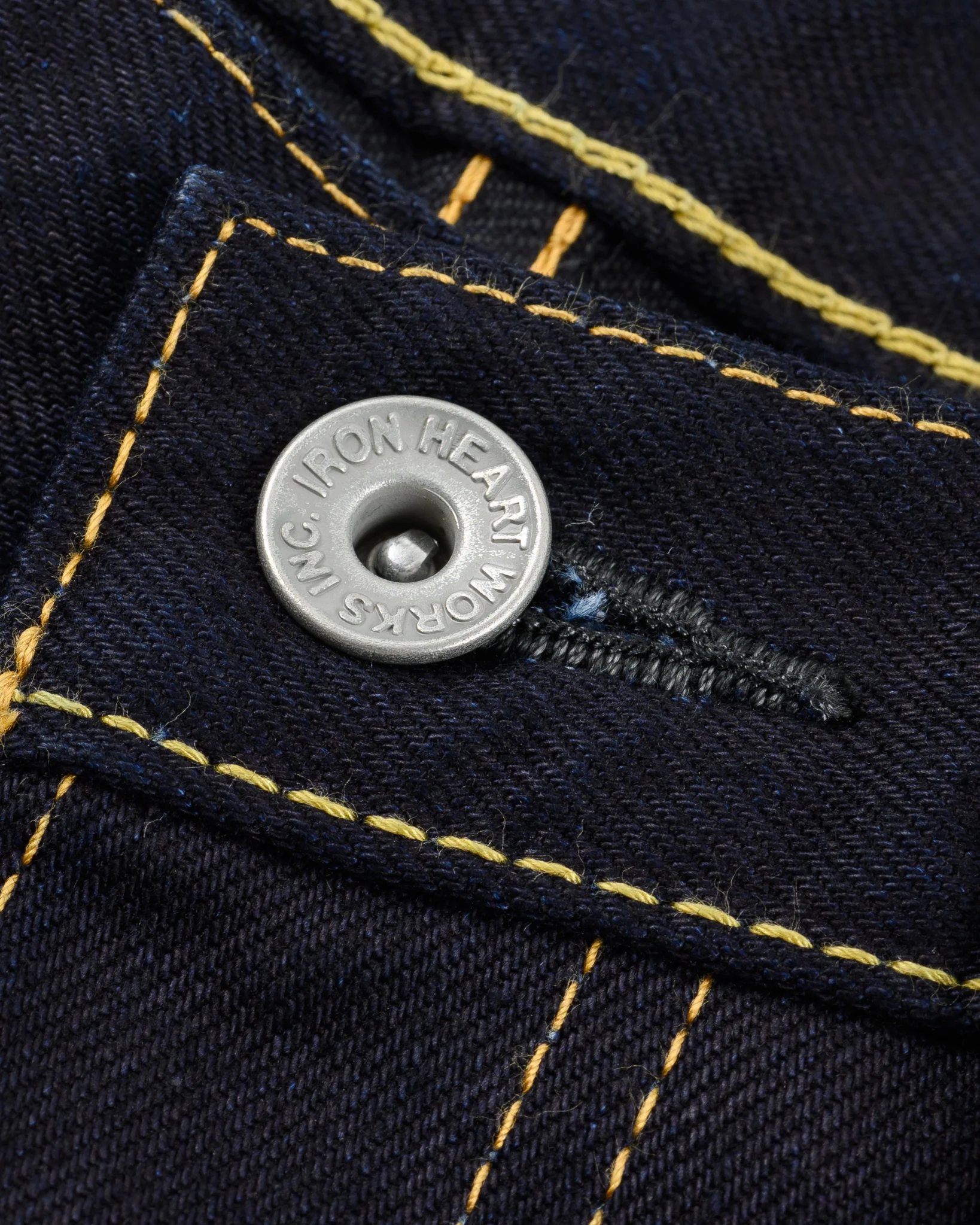 14oz Selvedge Denim Straight Cut Jeans - Indigo/Black
