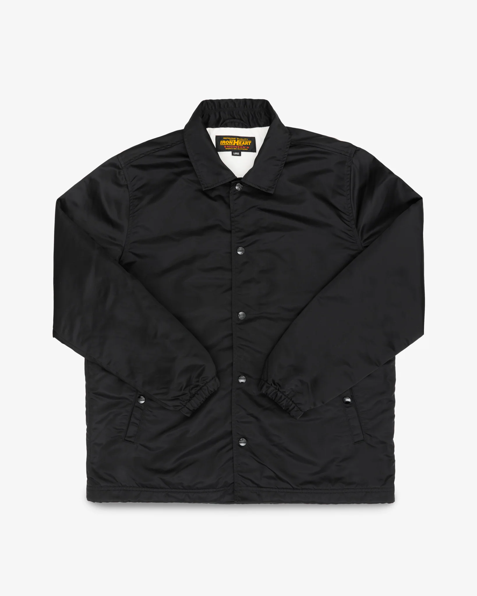 4.8oz Nylon Coach Jacket - Black - No Patch