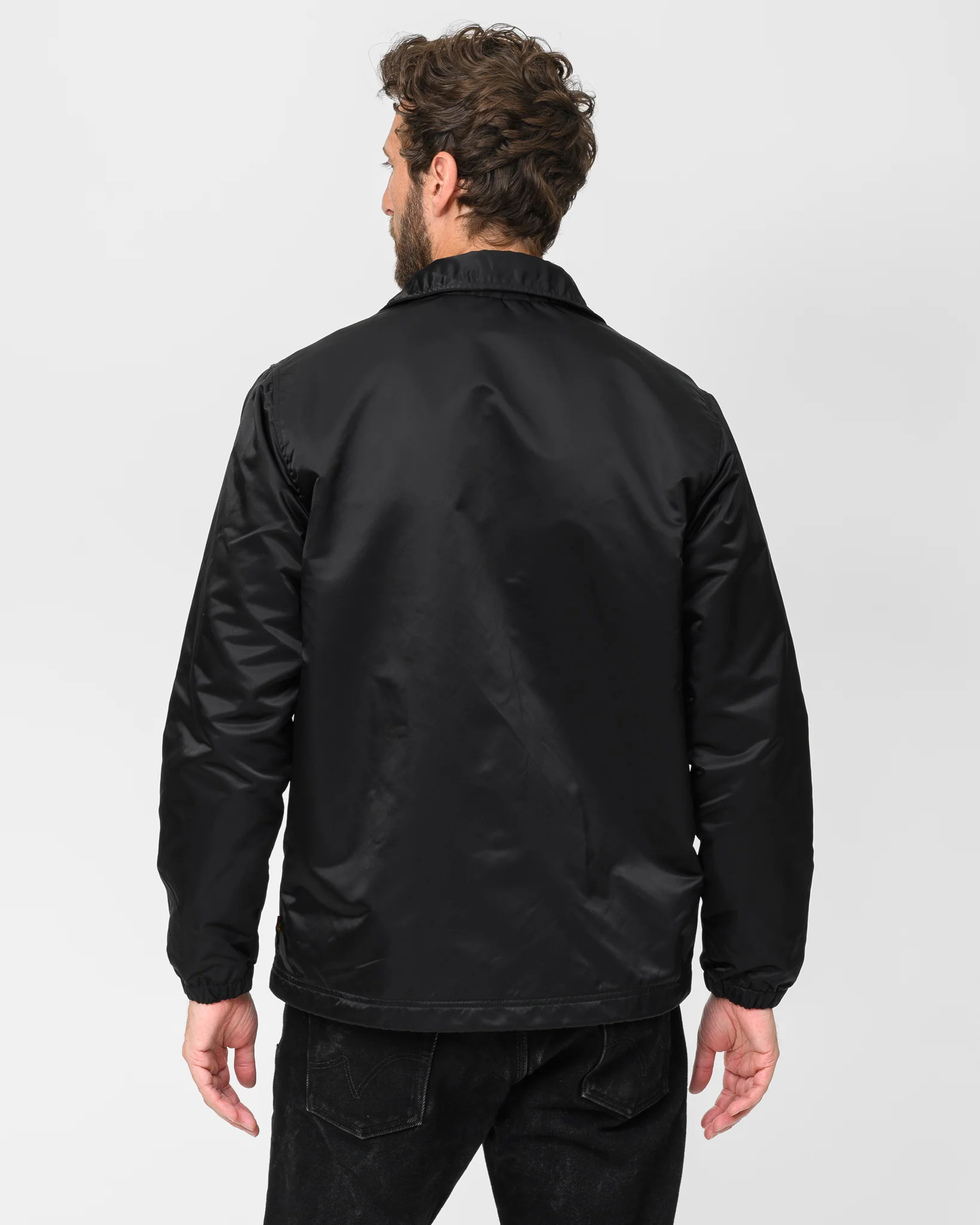 4.8oz Nylon Coach Jacket - Black - No Patch