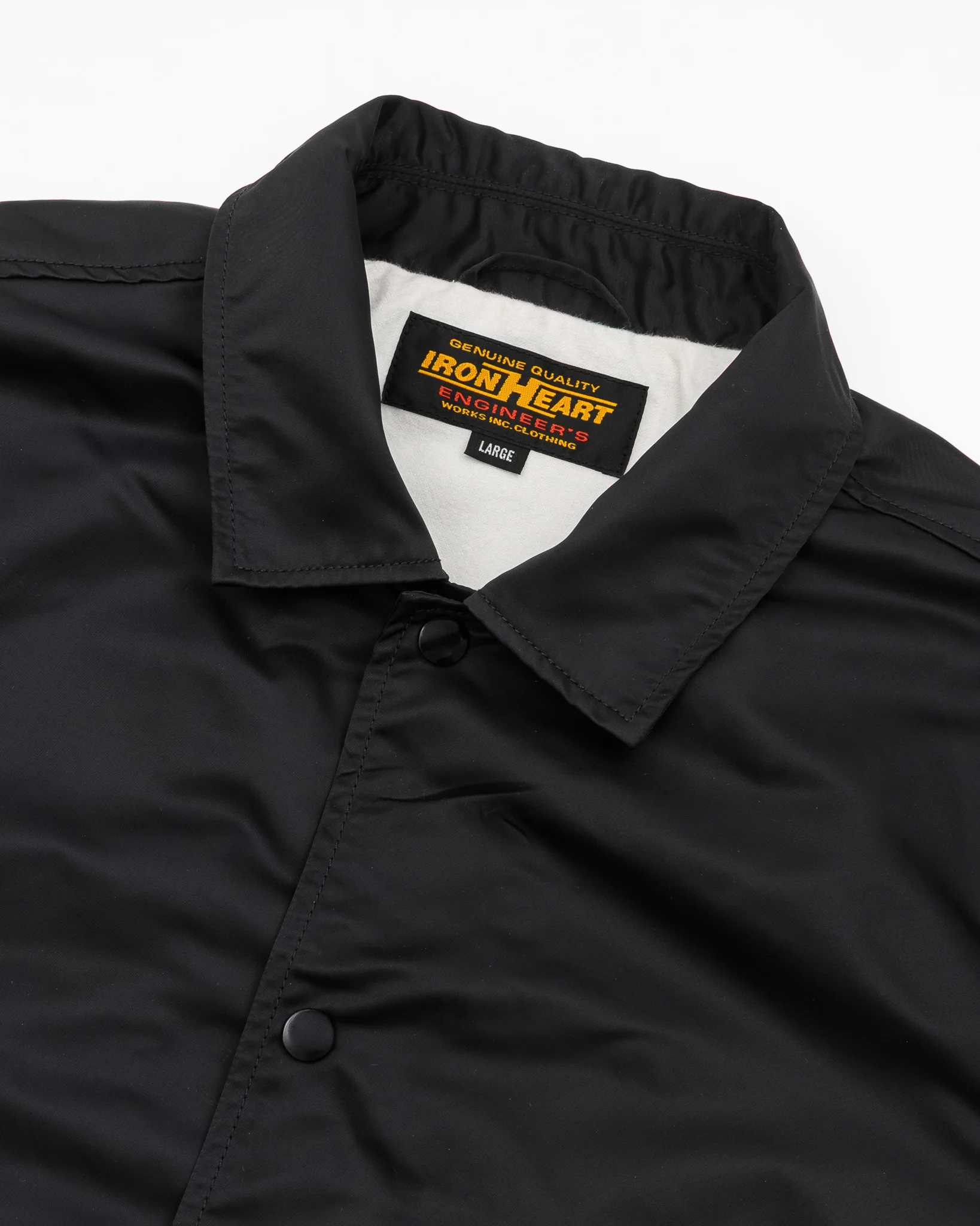 4.8oz Nylon Coach Jacket - Black - No Patch