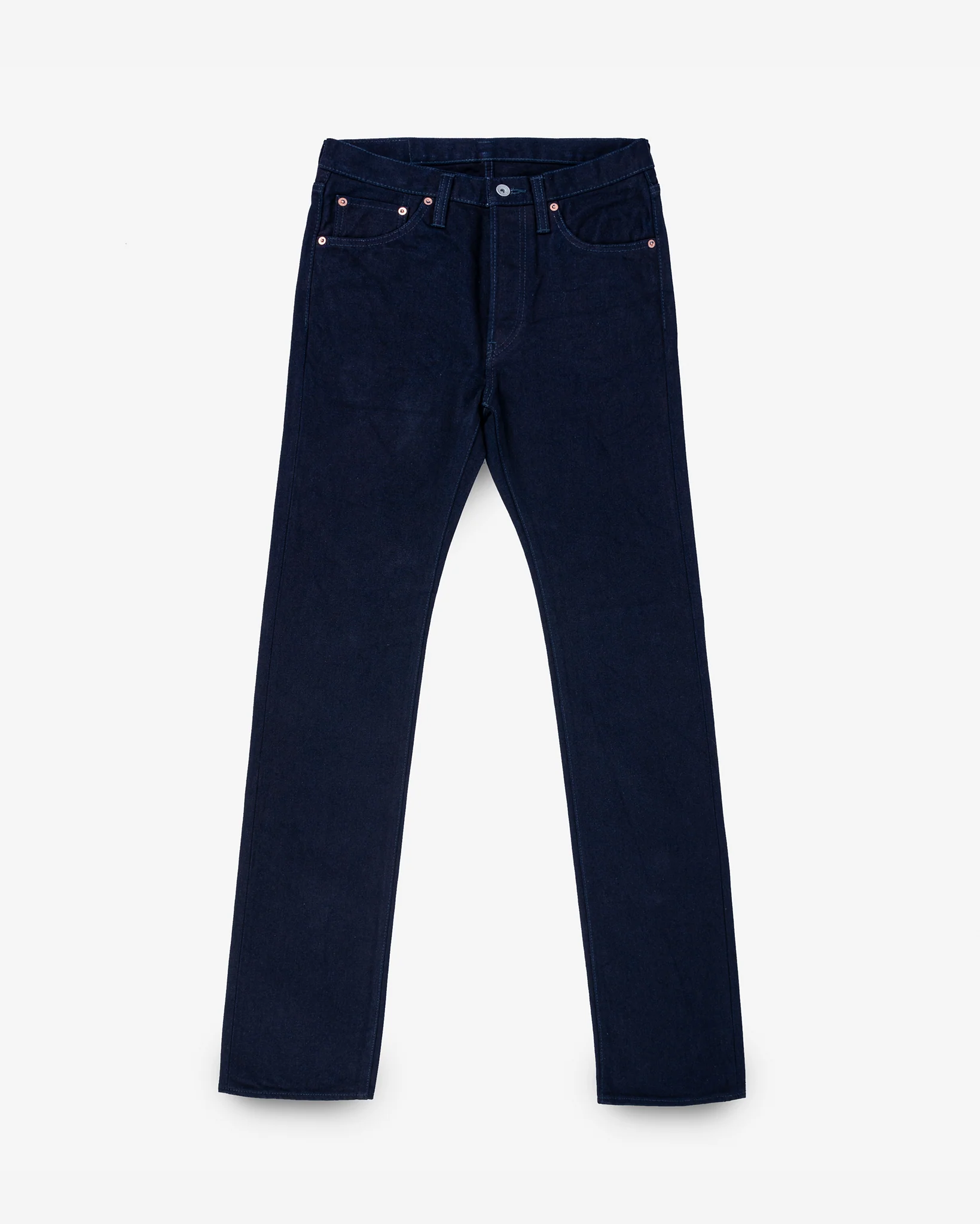 2100-14oz-selvedge-denim-slim-straight-cut-jeans-indigo-indigo-1.webp 14oz Selvedge Denim Slim Straight Cut Jeans - Indigo/Indigo