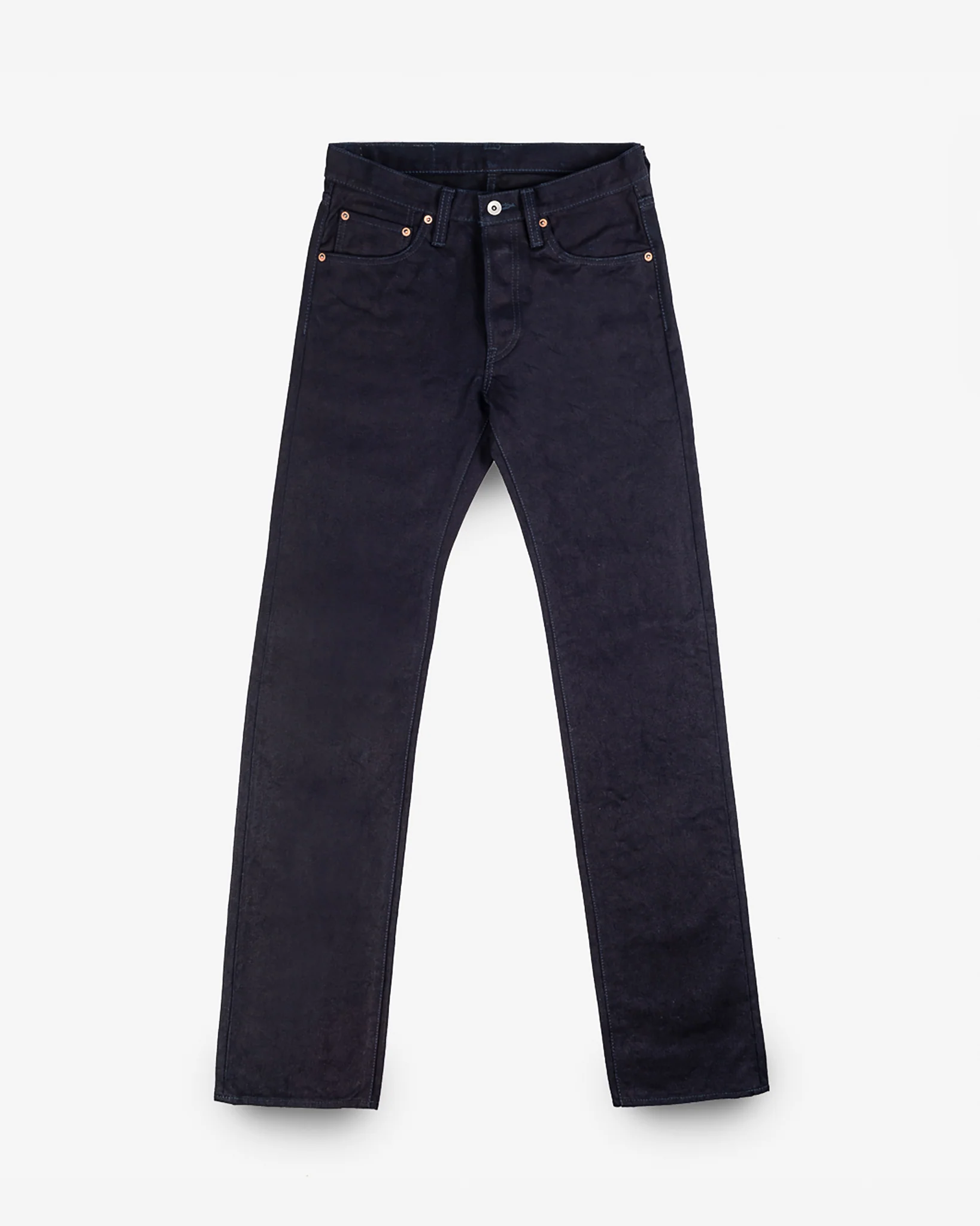 2114-14oz-selvedge-denim-slim-straight-cut-jeans-indigo-black-1.webp 14oz Selvedge Denim Slim Straight Cut Jeans - Indigo/Black