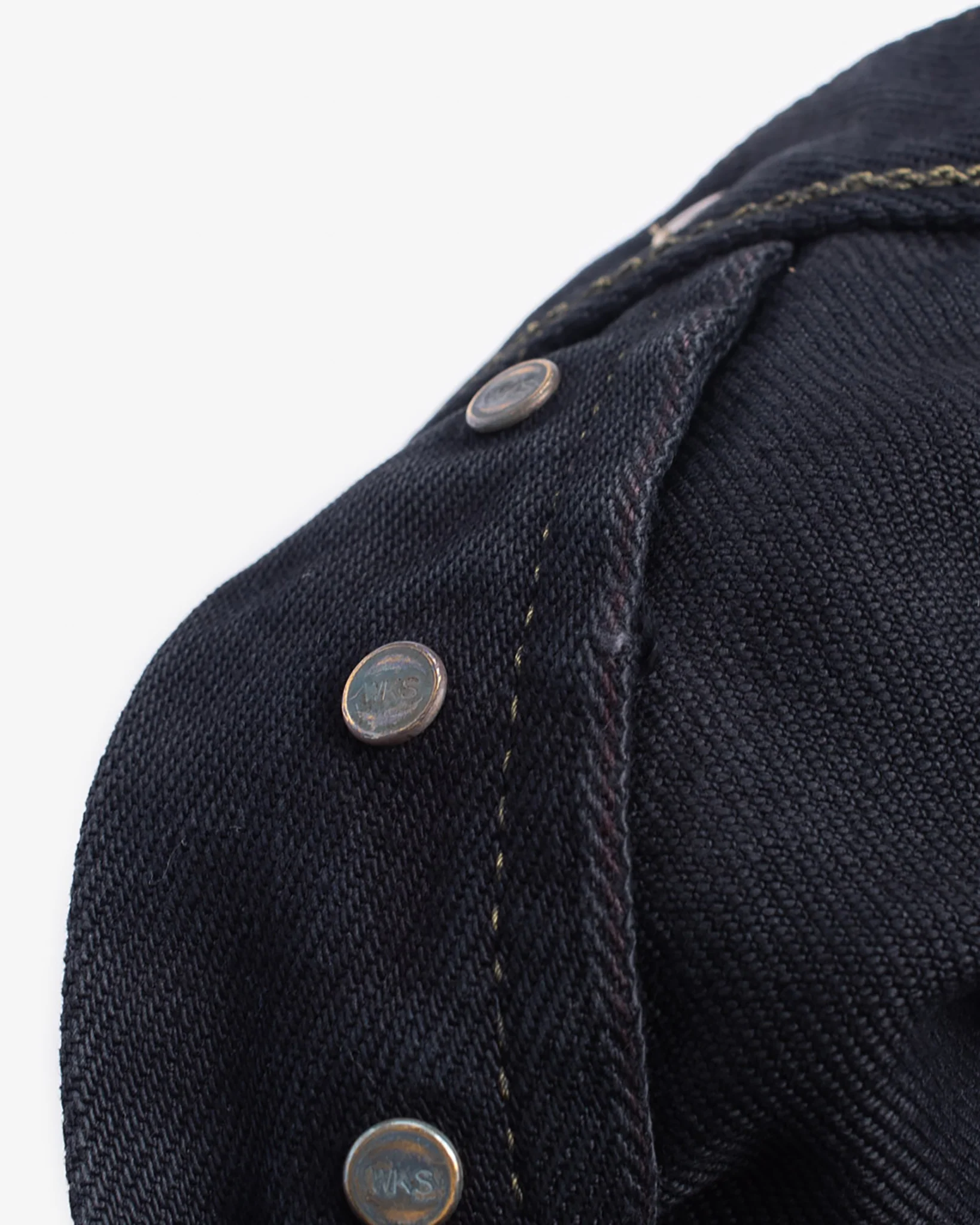 2251-21oz-selvedge-denim-slim-tapered-cut-jeans-indigo-overdyed-black-14.webp 21oz Selvedge Denim Slim Tapered Cut Jeans - Indigo Overdyed Black