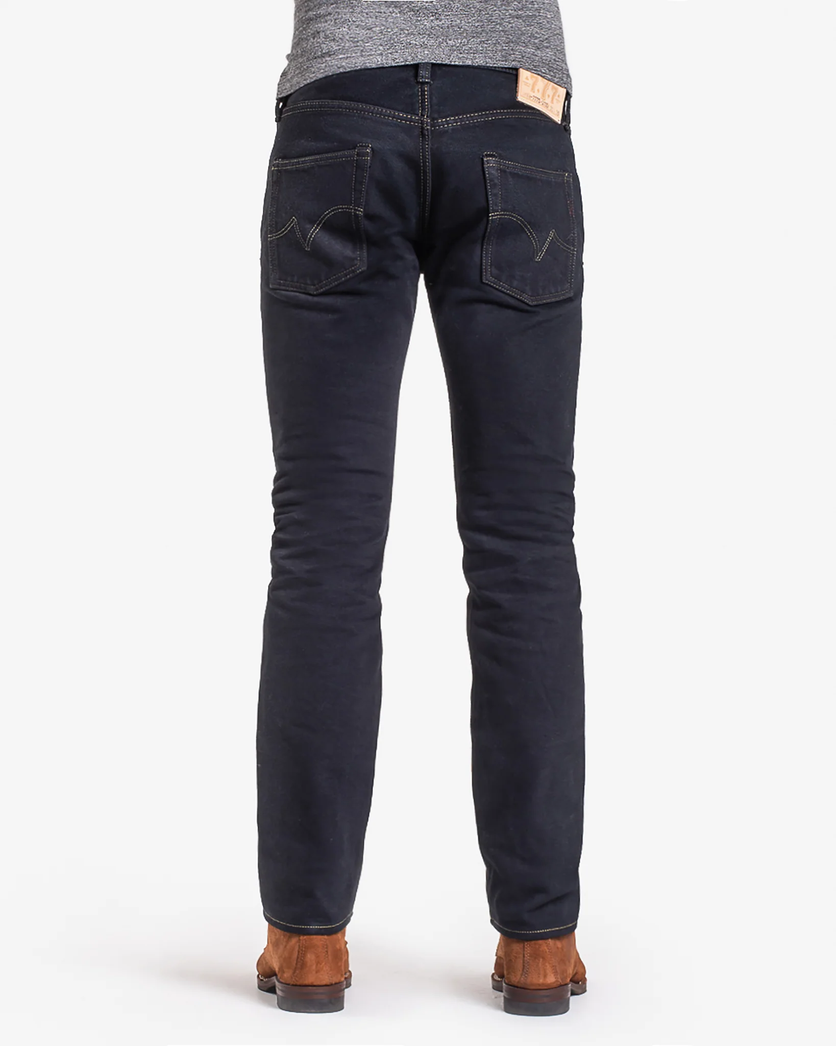 2251-21oz-selvedge-denim-slim-tapered-cut-jeans-indigo-overdyed-black-3.webp 21oz Selvedge Denim Slim Tapered Cut Jeans - Indigo Overdyed Black