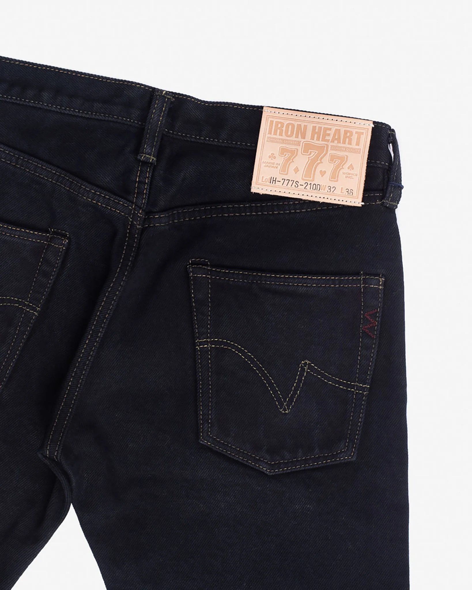 2251-21oz-selvedge-denim-slim-tapered-cut-jeans-indigo-overdyed-black-6.webp 21oz Selvedge Denim Slim Tapered Cut Jeans - Indigo Overdyed Black