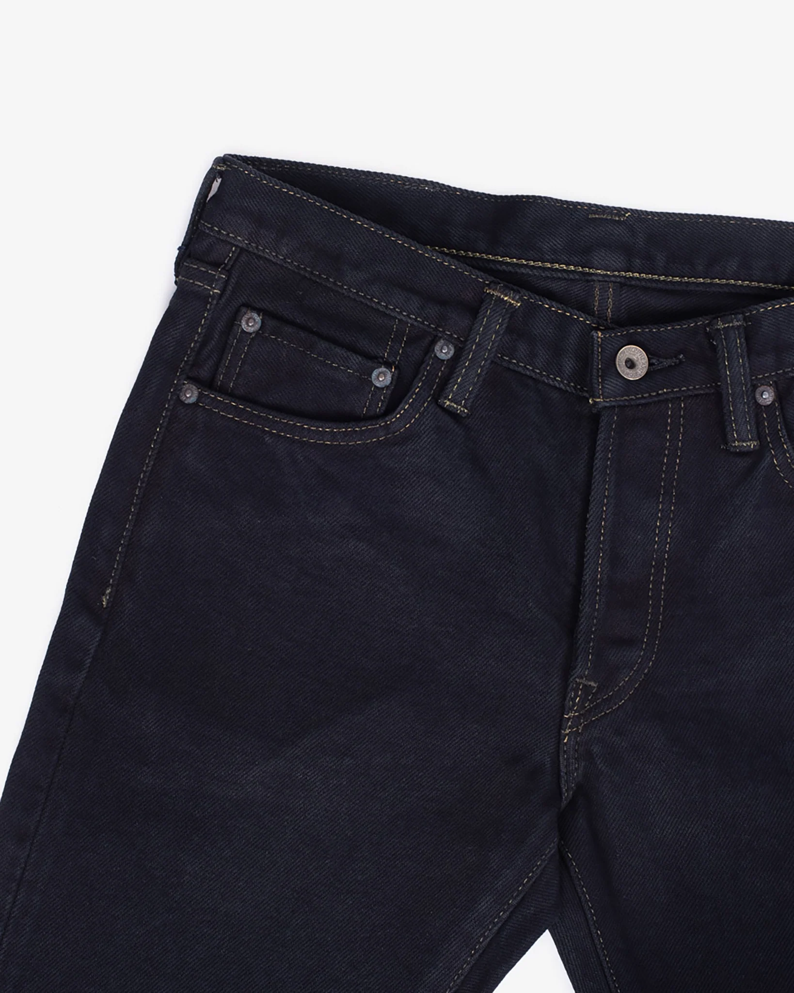 2251-21oz-selvedge-denim-slim-tapered-cut-jeans-indigo-overdyed-black-7.webp 21oz Selvedge Denim Slim Tapered Cut Jeans - Indigo Overdyed Black