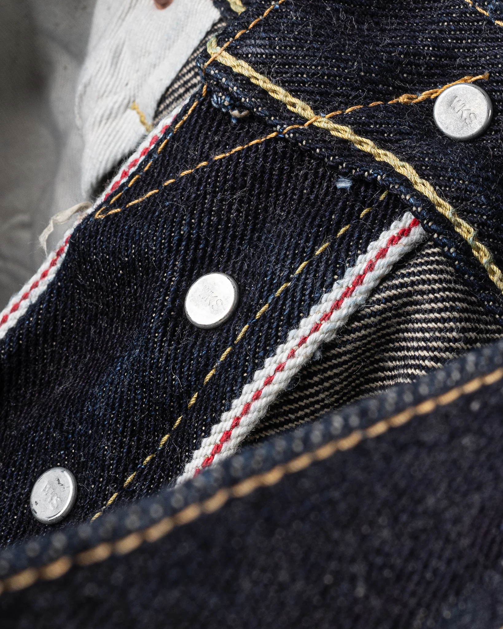 19oz Left Hand Twill Selvedge Denim Slim Tapered Cut Jeans - Indigo