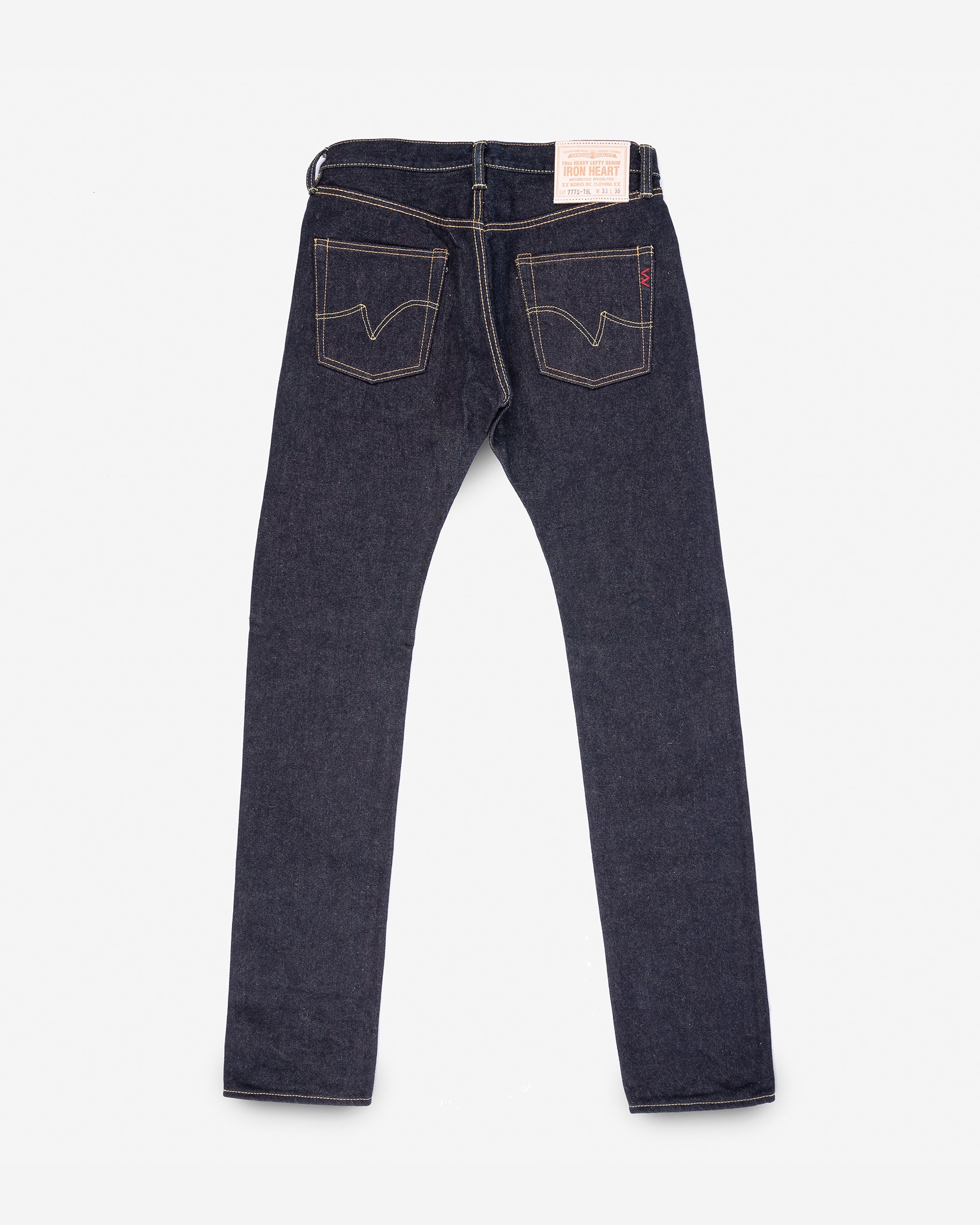 19oz Left Hand Twill Selvedge Denim Slim Tapered Cut Jeans - Indigo