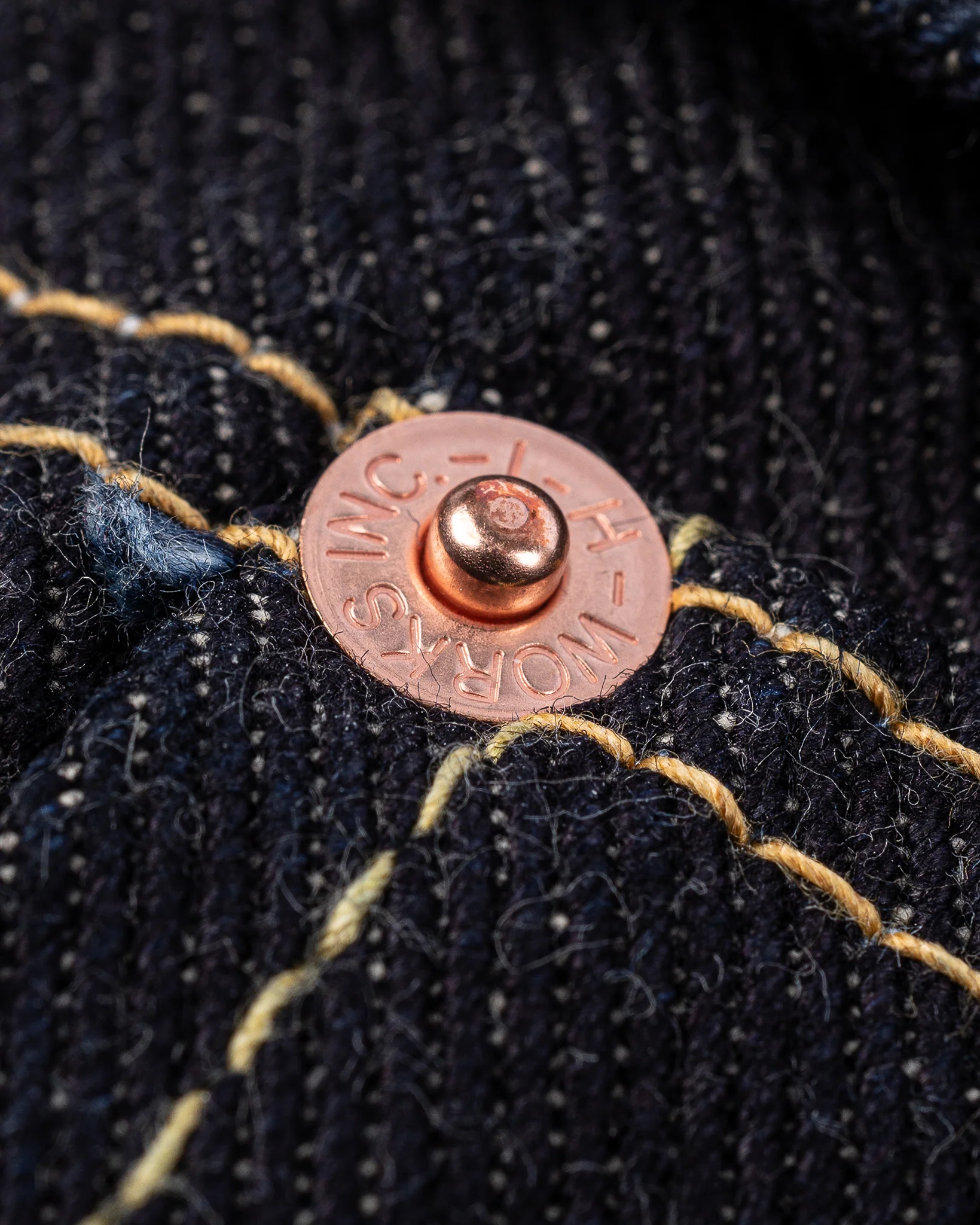 19oz Left Hand Twill Selvedge Denim Slim Tapered Cut Jeans - Indigo