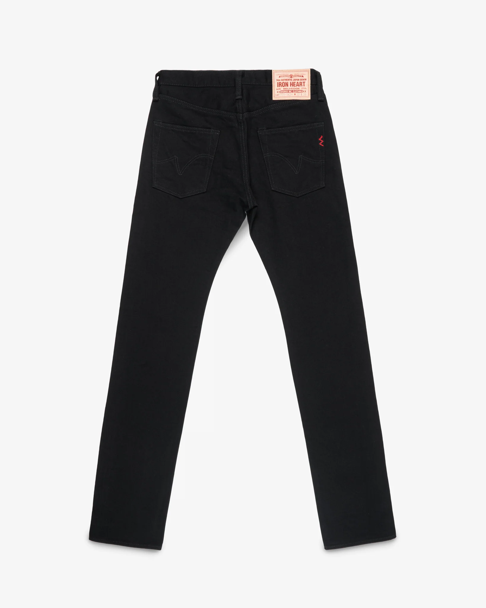 2433-14oz-selvedge-denim-slim-tapered-cut-jeans-black-black-4.webp 14oz Selvedge Denim Slim Tapered Cut Jeans - Black/Black