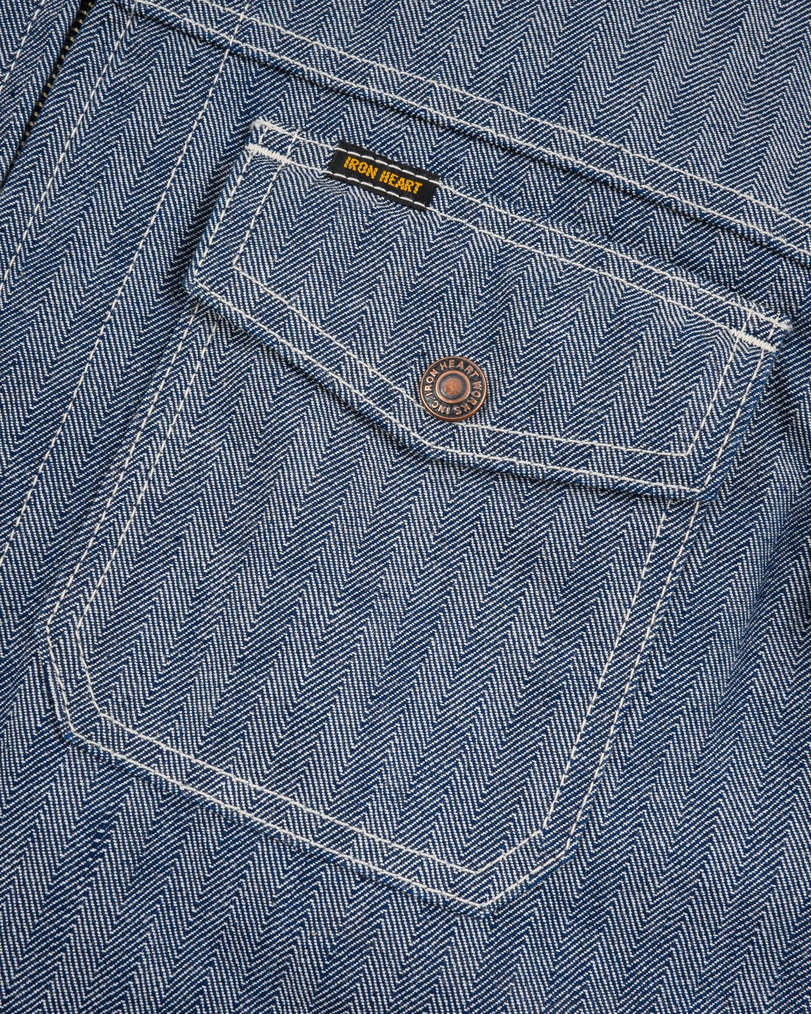 10.5oz Herringbone Work Jacket - Indigo