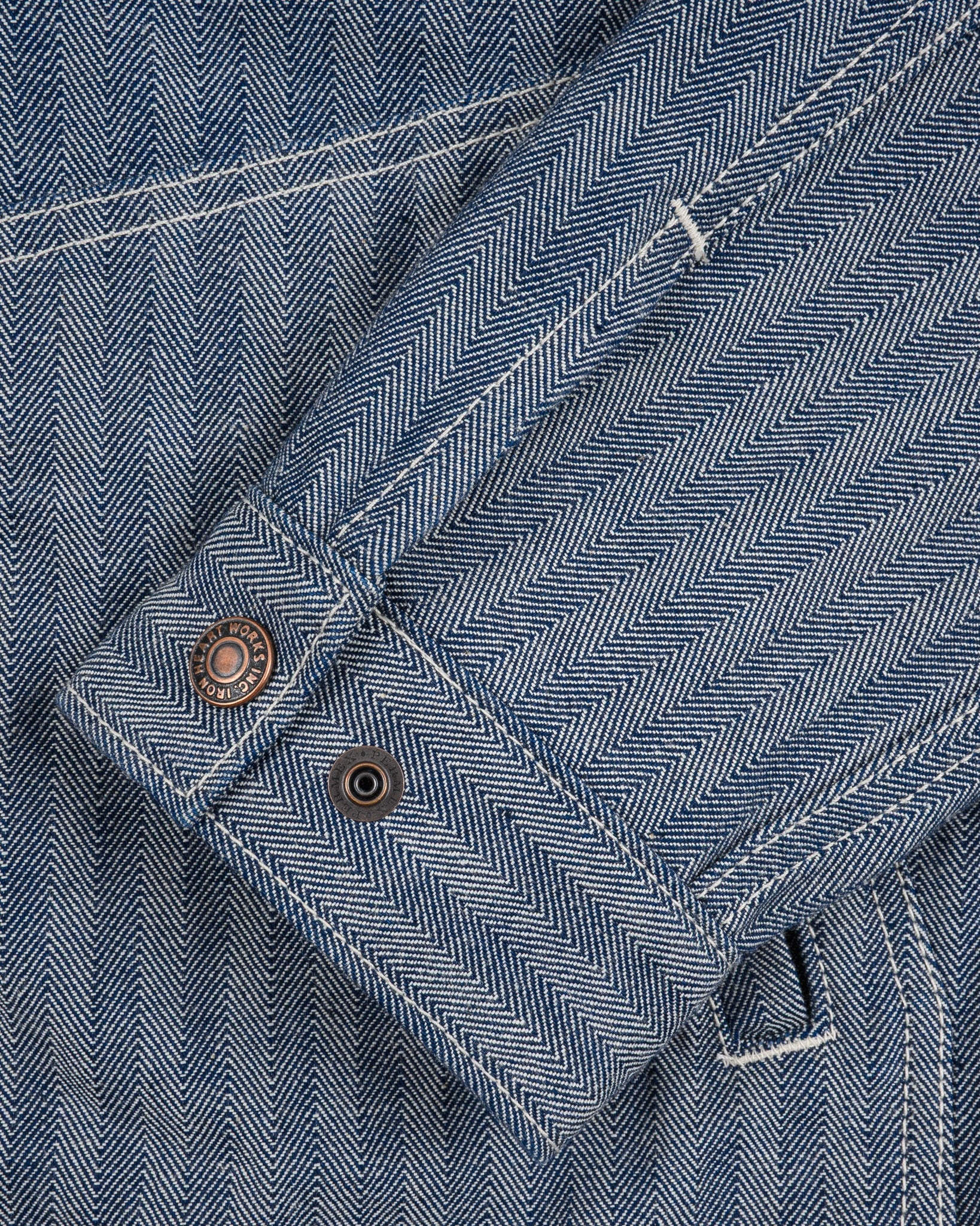 10.5oz Herringbone Work Jacket - Indigo