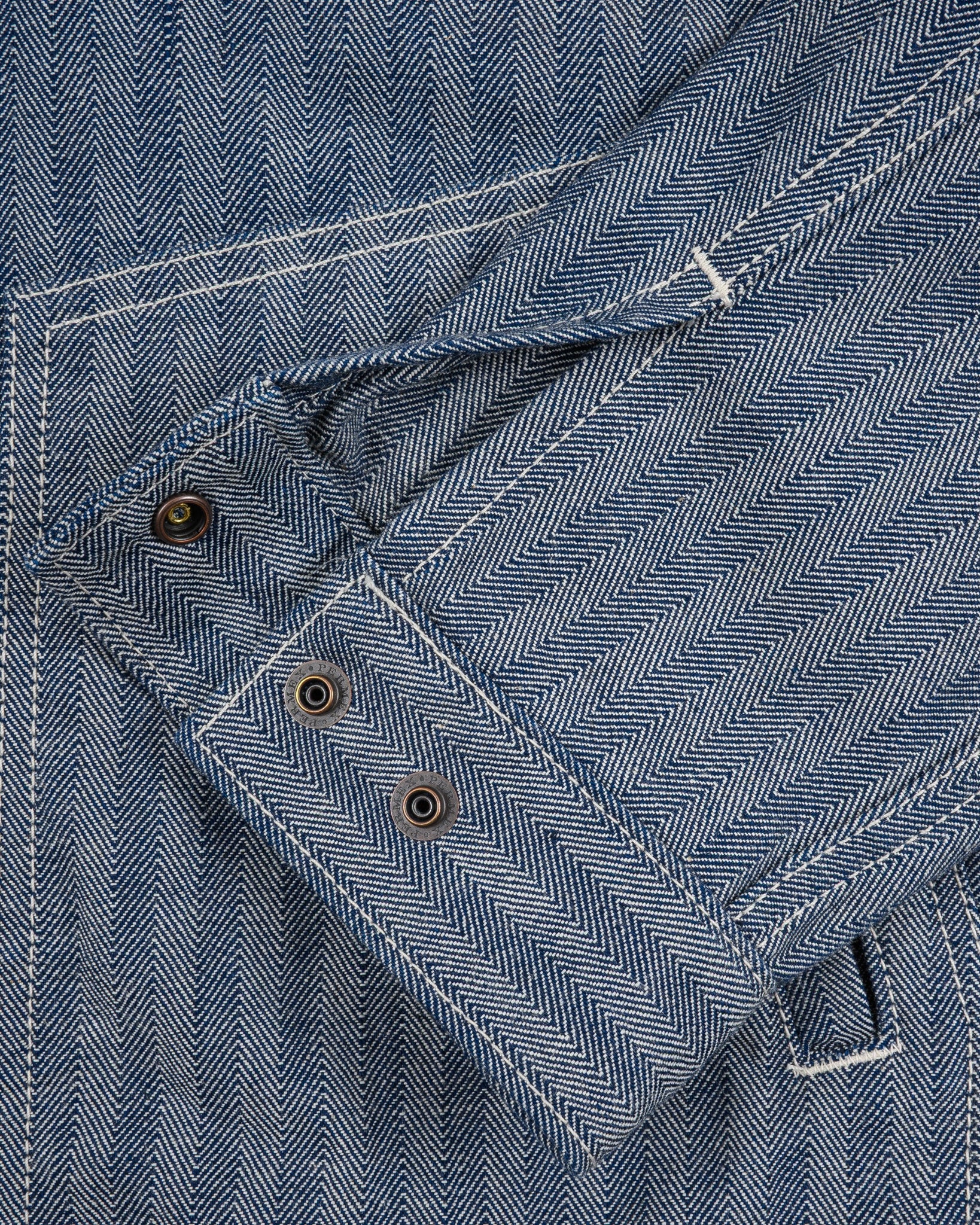 10.5oz Herringbone Work Jacket - Indigo