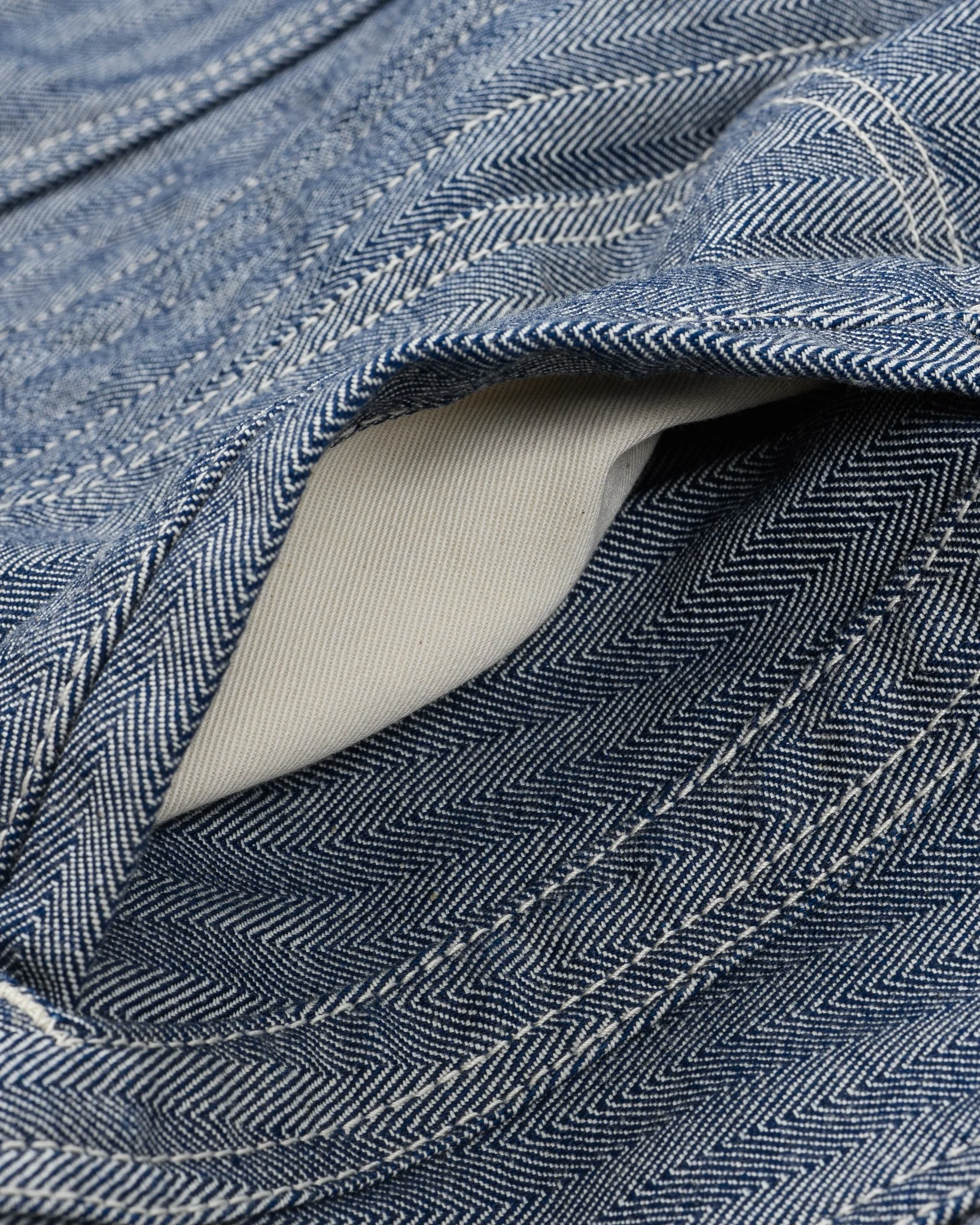 10.5oz Herringbone Work Jacket - Indigo