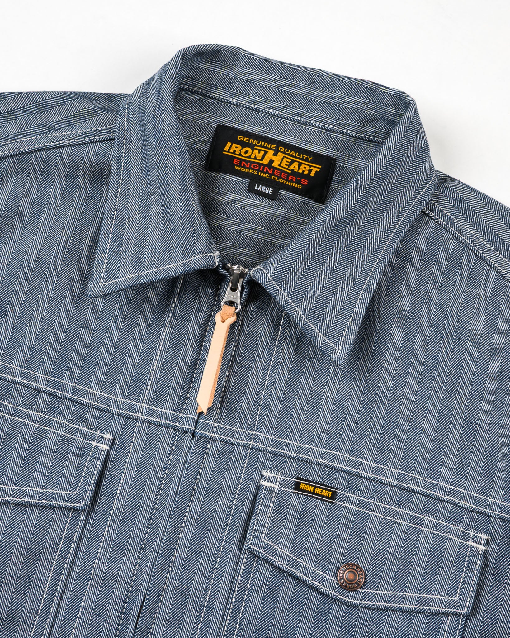 10.5oz Herringbone Work Jacket - Indigo