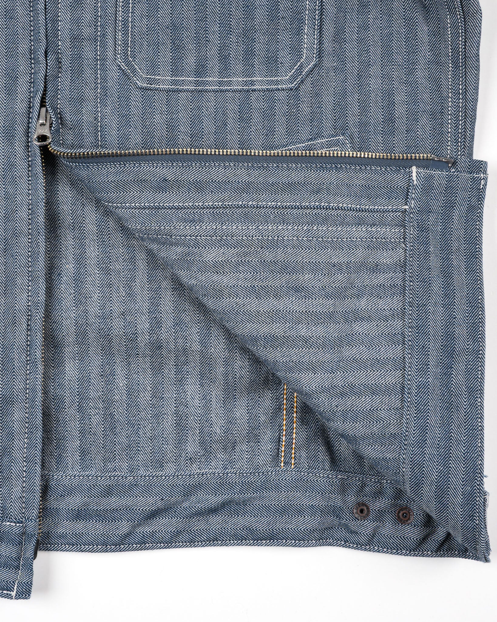 10.5oz Herringbone Work Jacket - Indigo