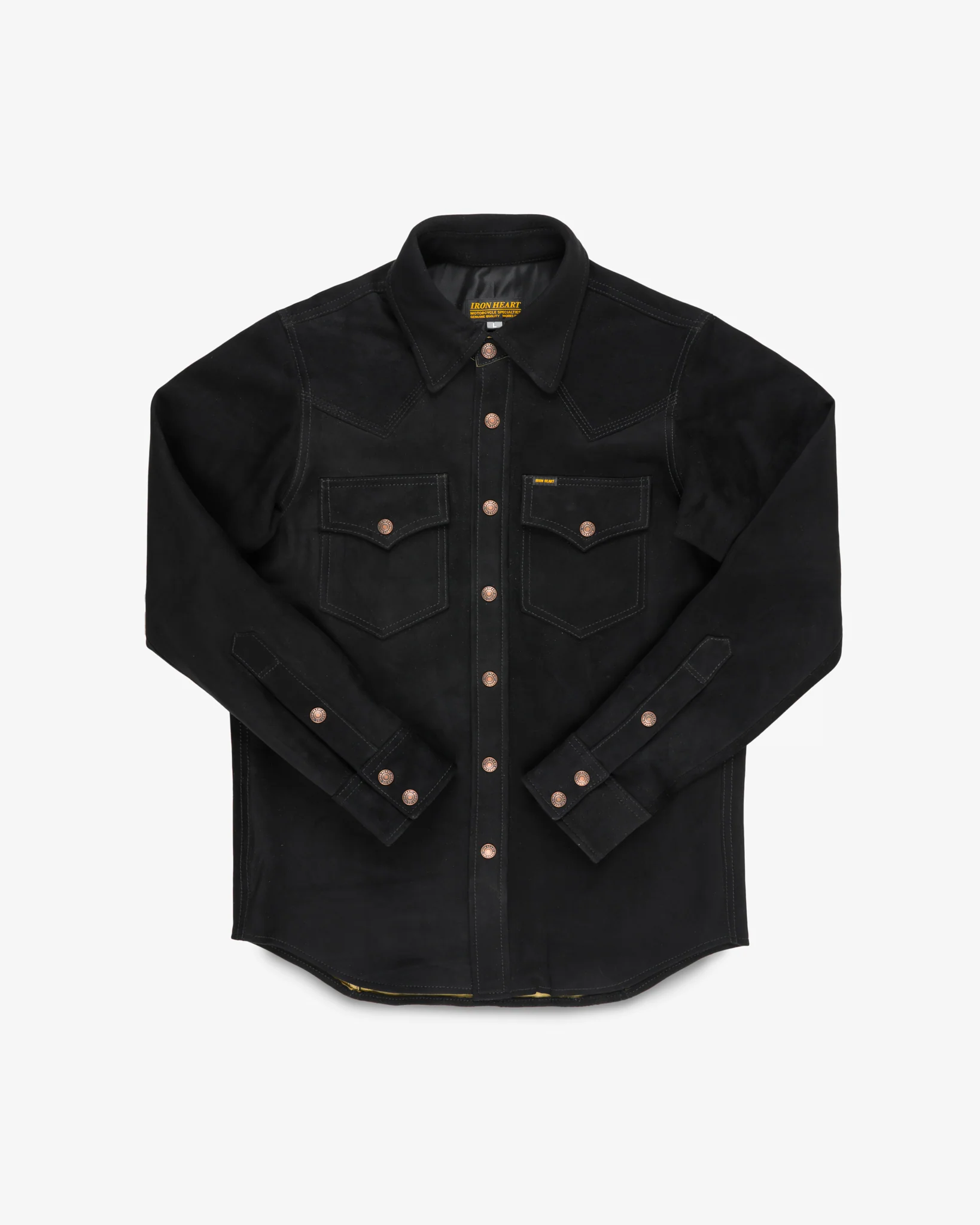 Deerskin Western Shirt "The Big Buck" - Black