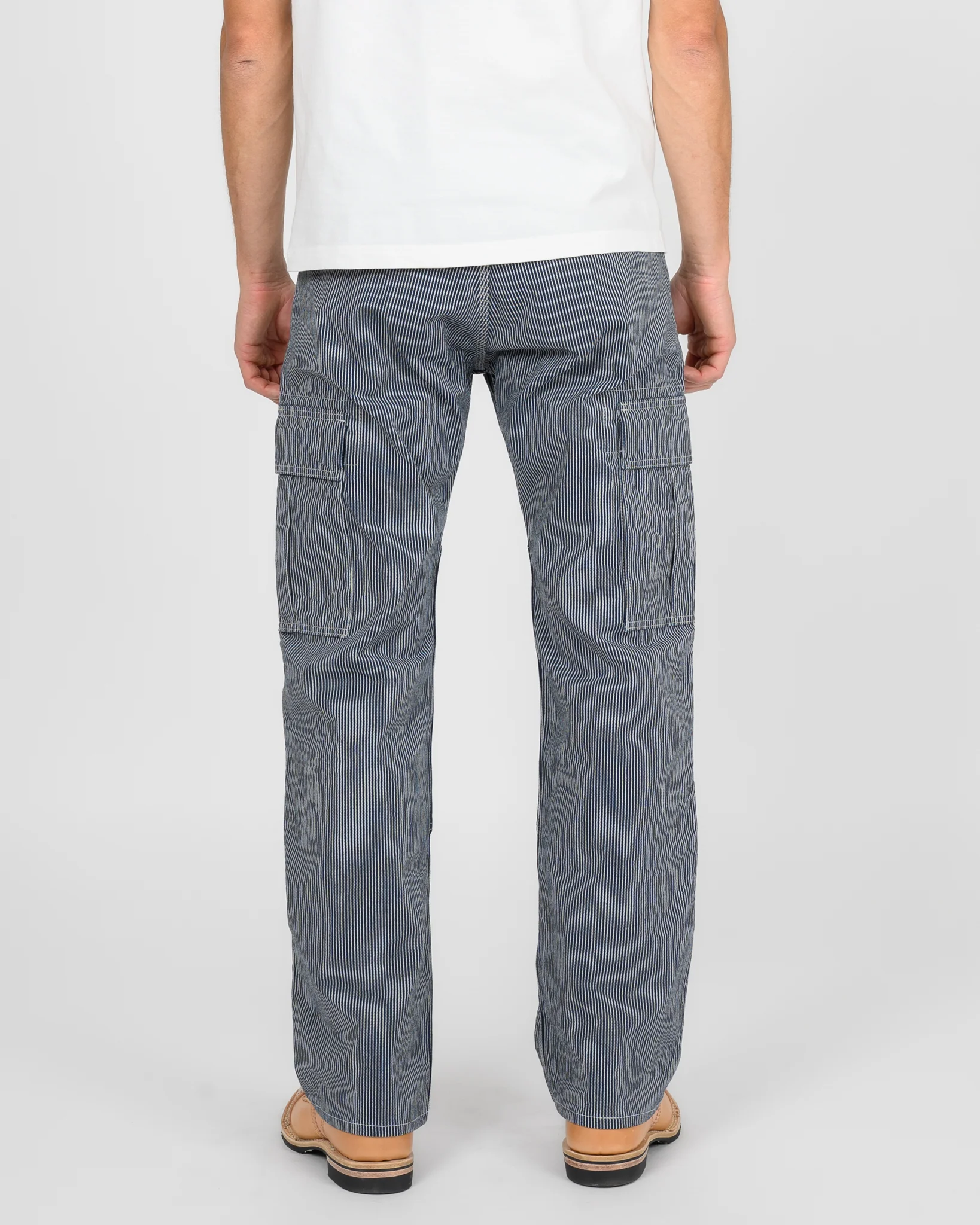 3059-10.5oz-narrow-stripe-hickory-cargo-pants-indigo-3.webp 10.5oz Narrow Stripe Hickory Cargo Pants - Indigo