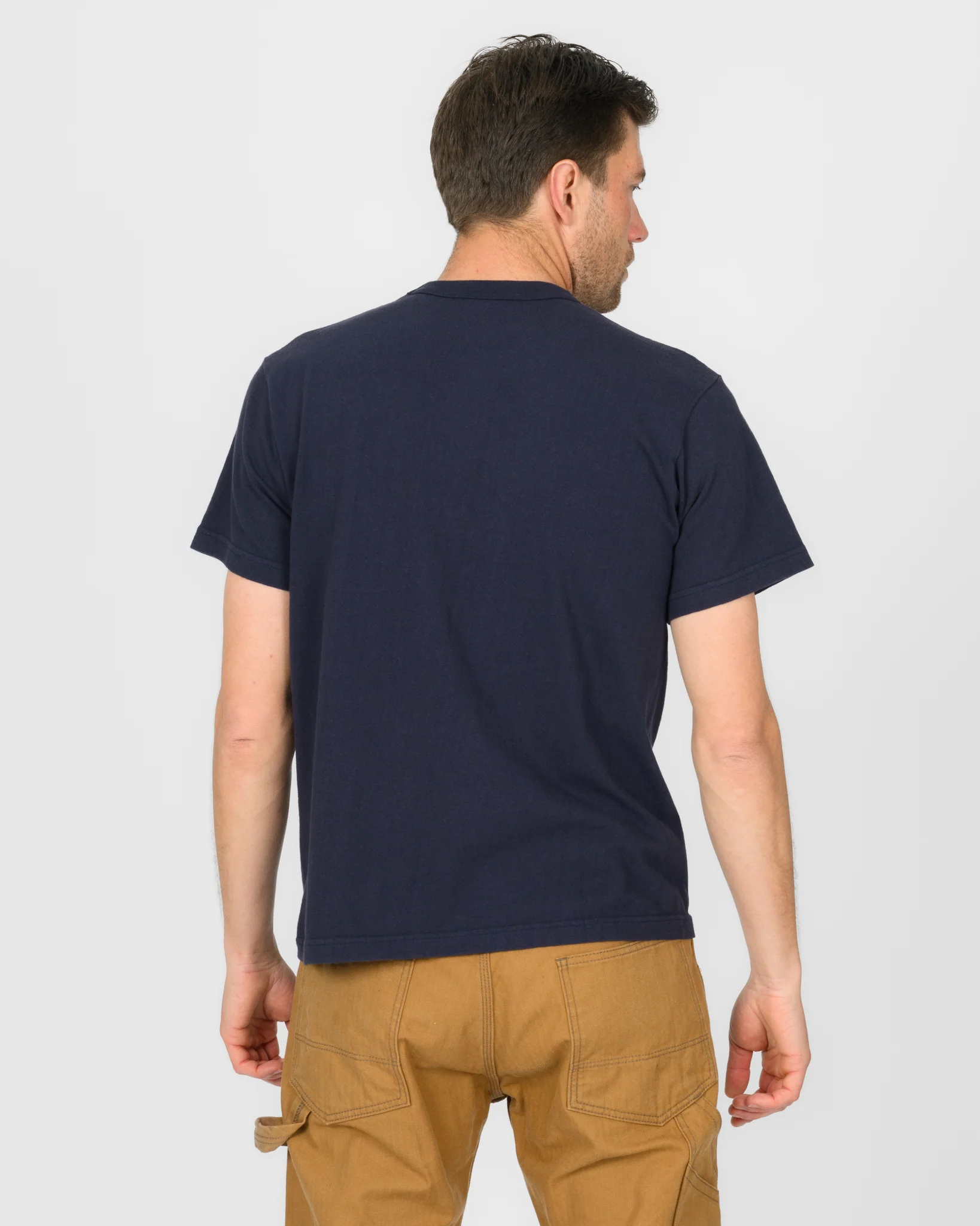 319-6.5oz-loopwheel-crew-neck-t-shirt-navy-4.webp 6.5oz Loopwheel Crew Neck T-Shirt - Navy