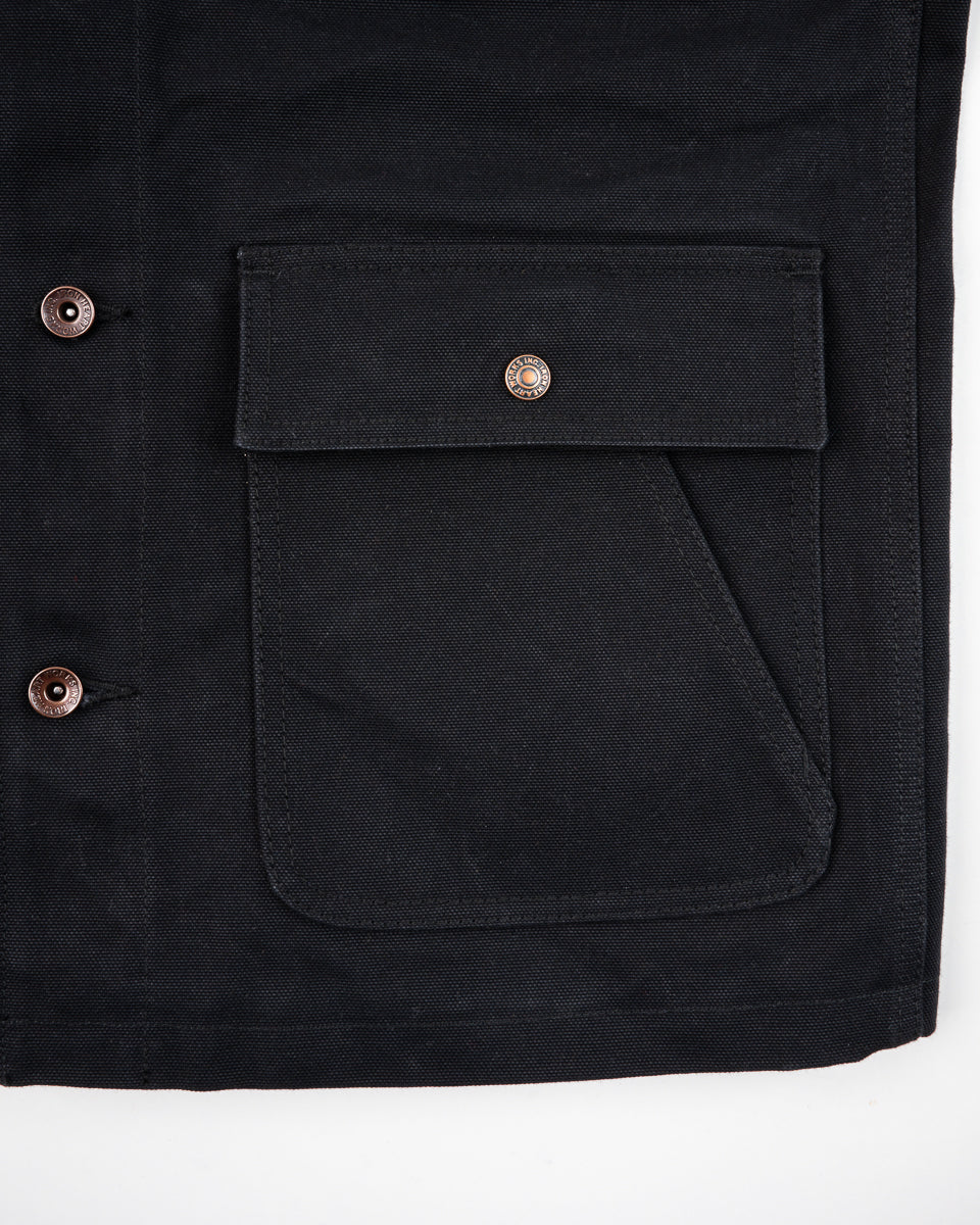 20oz Paraffin Coated Duck Chore Jacket - Black