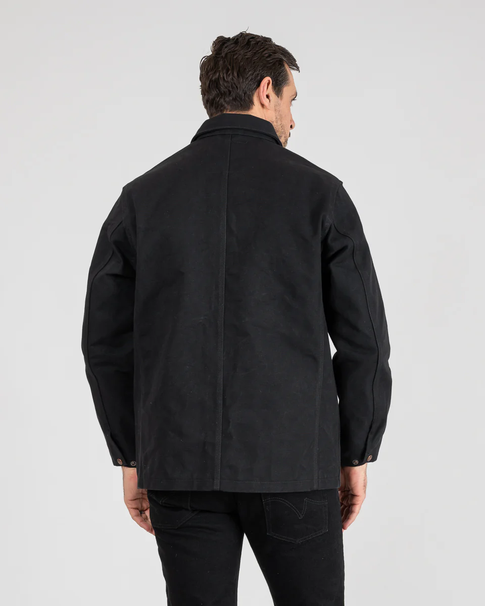 20oz Paraffin Coated Duck Chore Jacket - Black