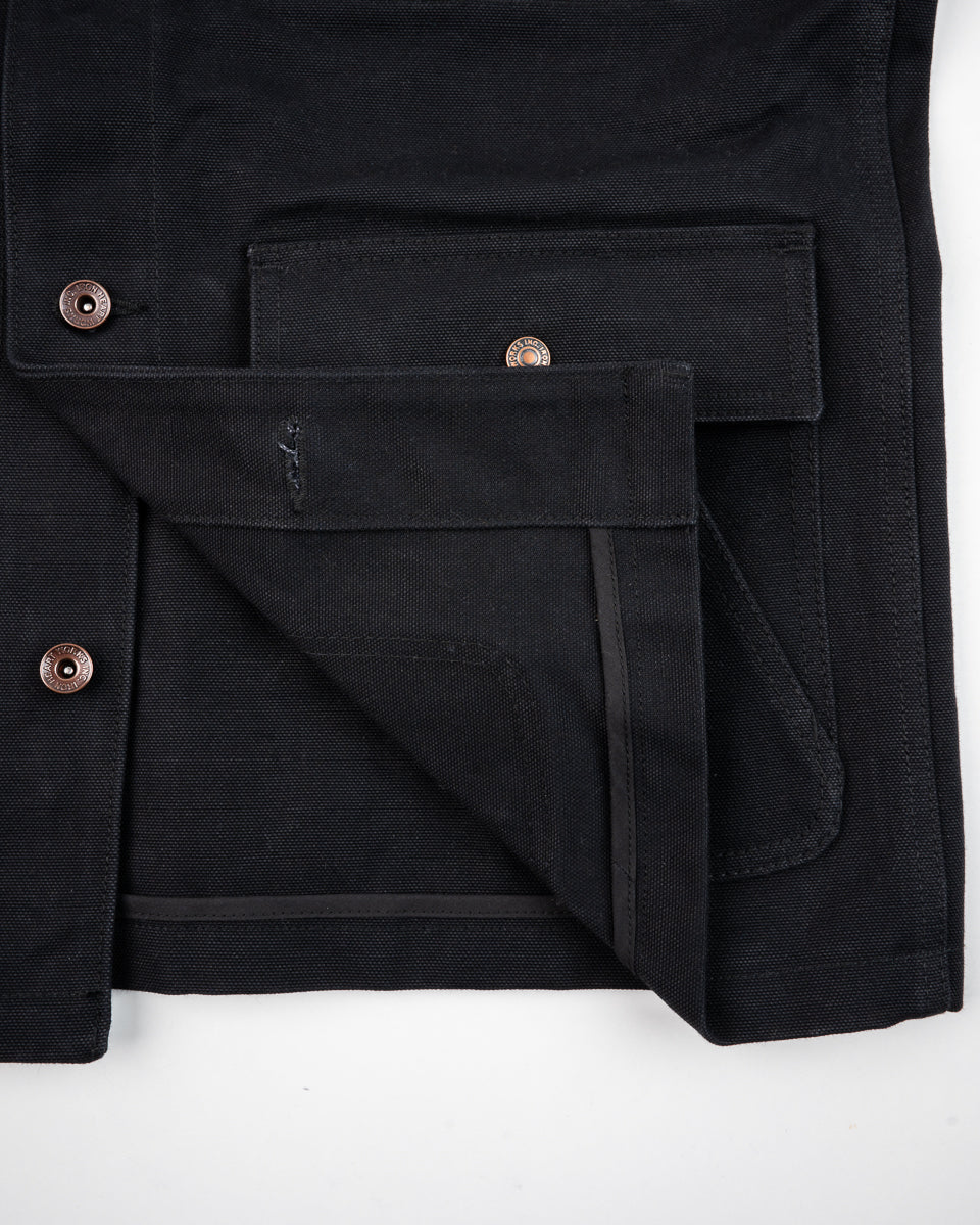 20oz Paraffin Coated Duck Chore Jacket - Black