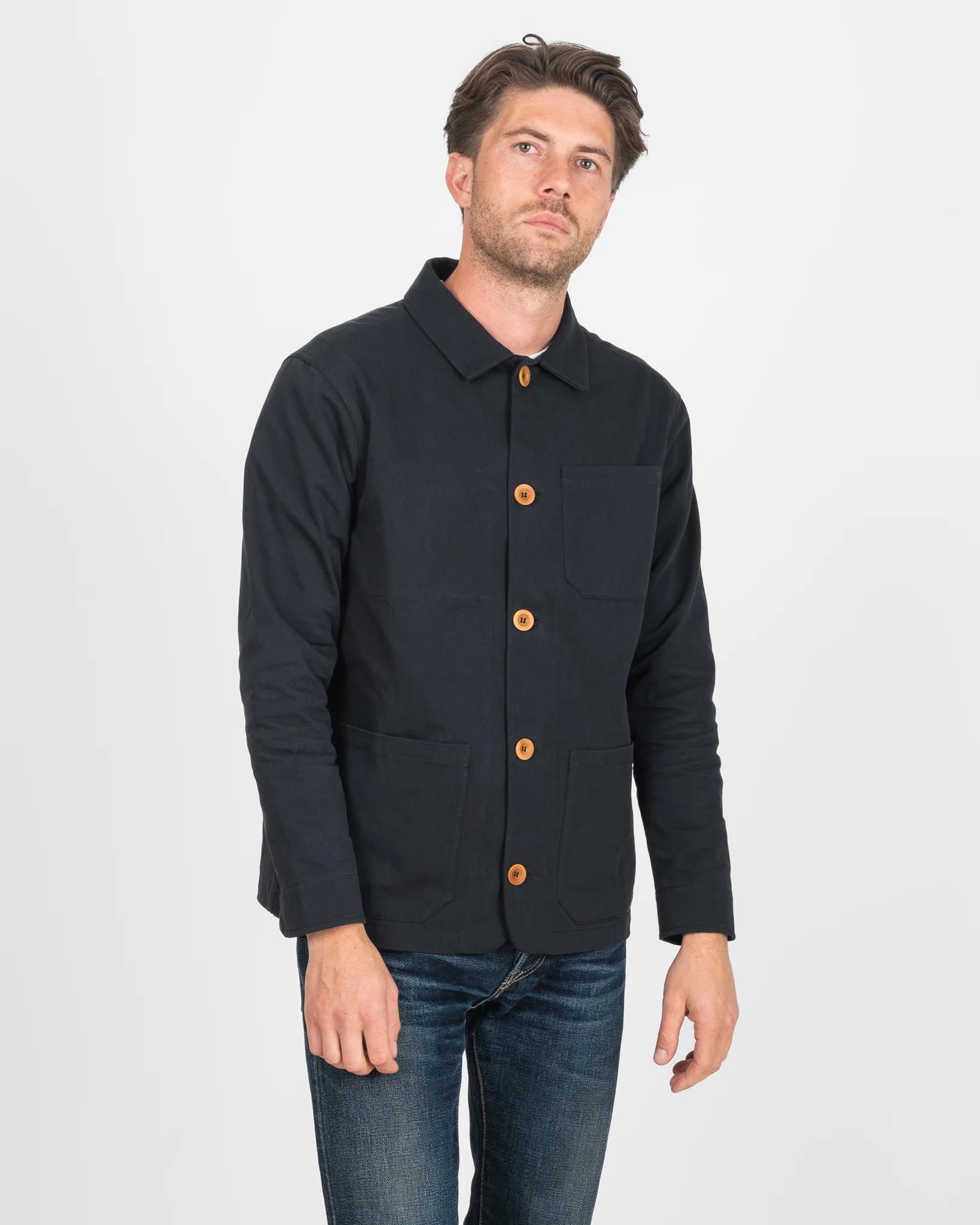 3308-stf-8oz-brushed-twill-chore-jacket-black-2.webp STF 8oz Brushed Twill Chore Jacket - Black