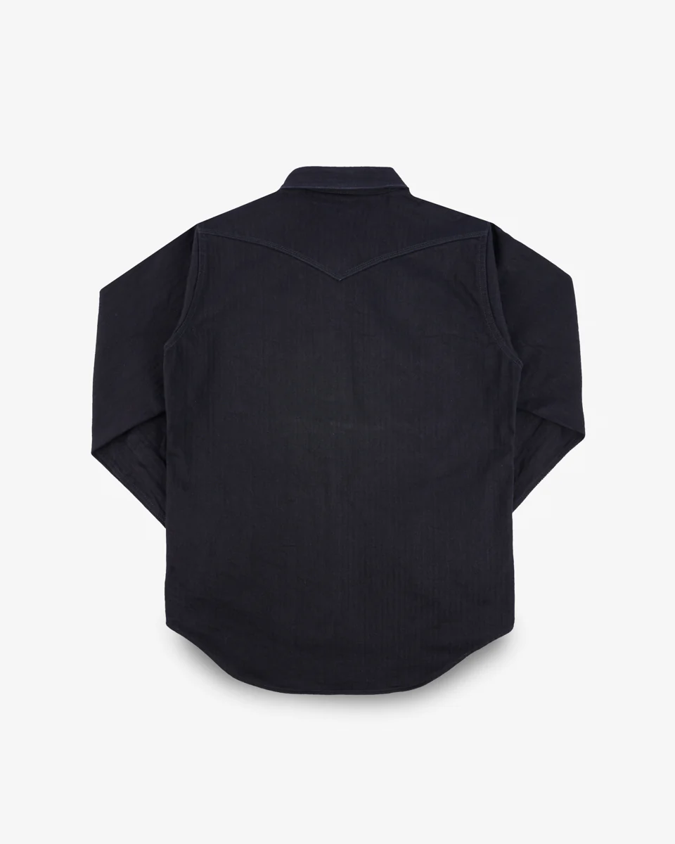 3440-14oz-herringbone-cpo-western-shirt-black-3.webp 14oz Herringbone CPO Western Shirt - Black