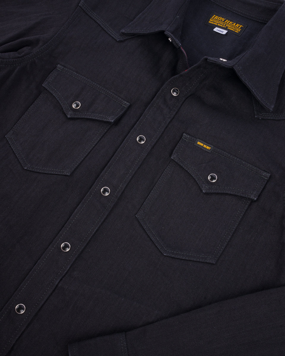 3440-14oz-herringbone-cpo-western-shirt-black-6.jpg 14oz Herringbone CPO Western Shirt - Black