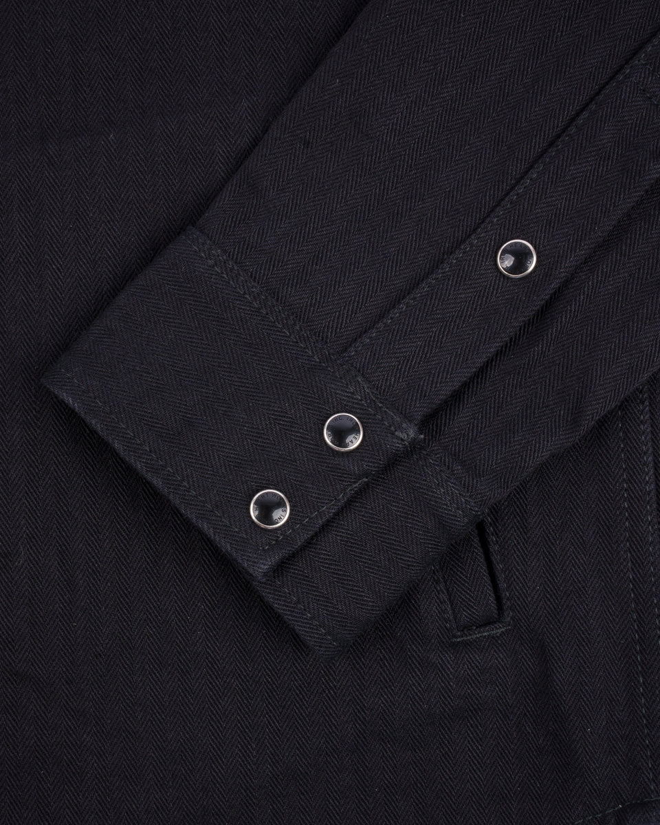 3440-14oz-herringbone-cpo-western-shirt-black-7.jpg 14oz Herringbone CPO Western Shirt - Black