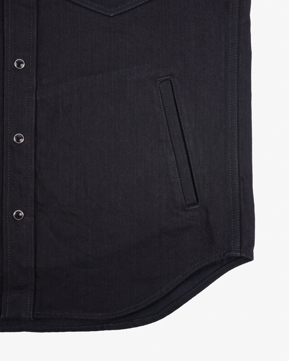 3440-14oz-herringbone-cpo-western-shirt-black-9.jpg 14oz Herringbone CPO Western Shirt - Black