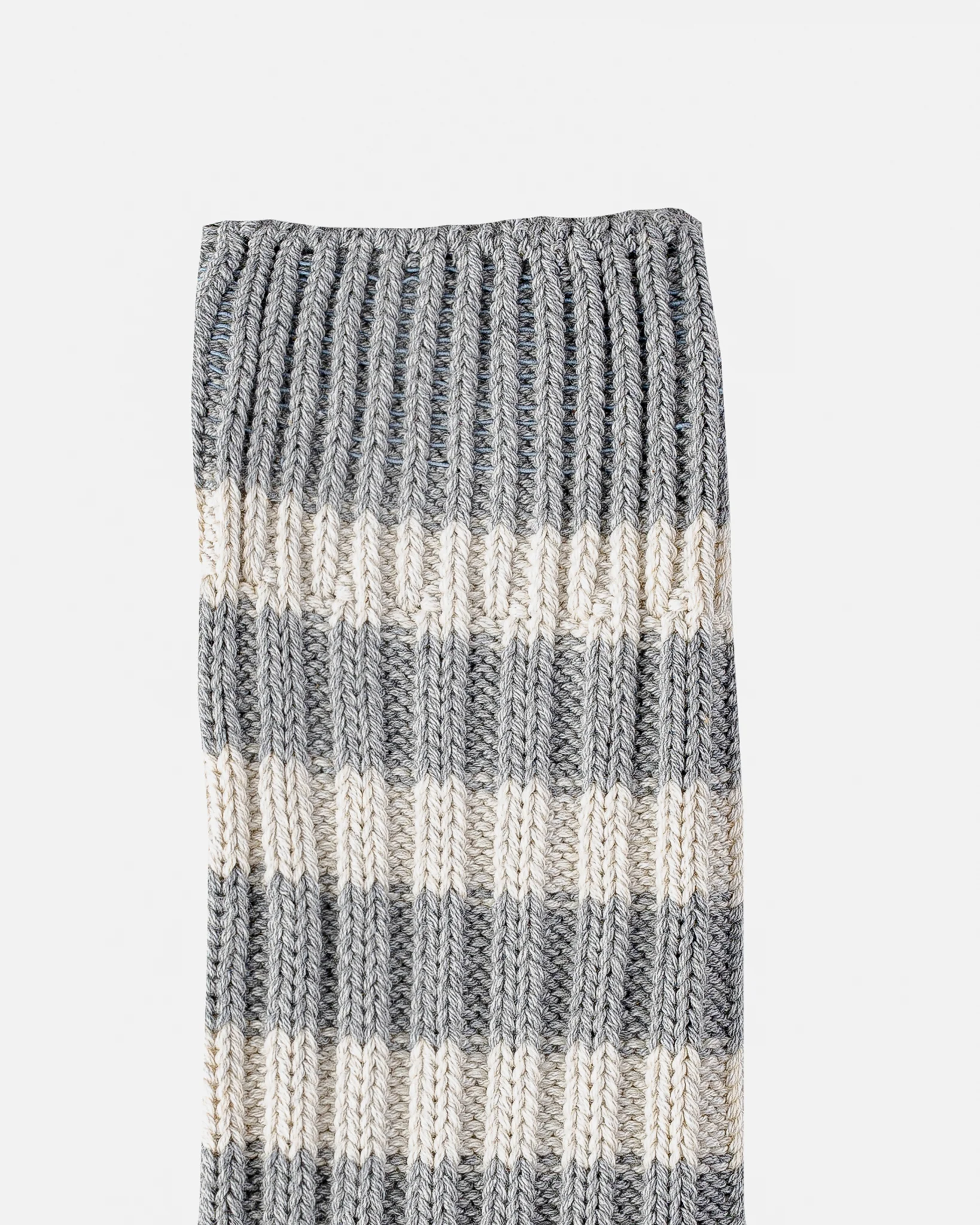Decka Heavyweight Socks / Stripes - Grey x Ivory