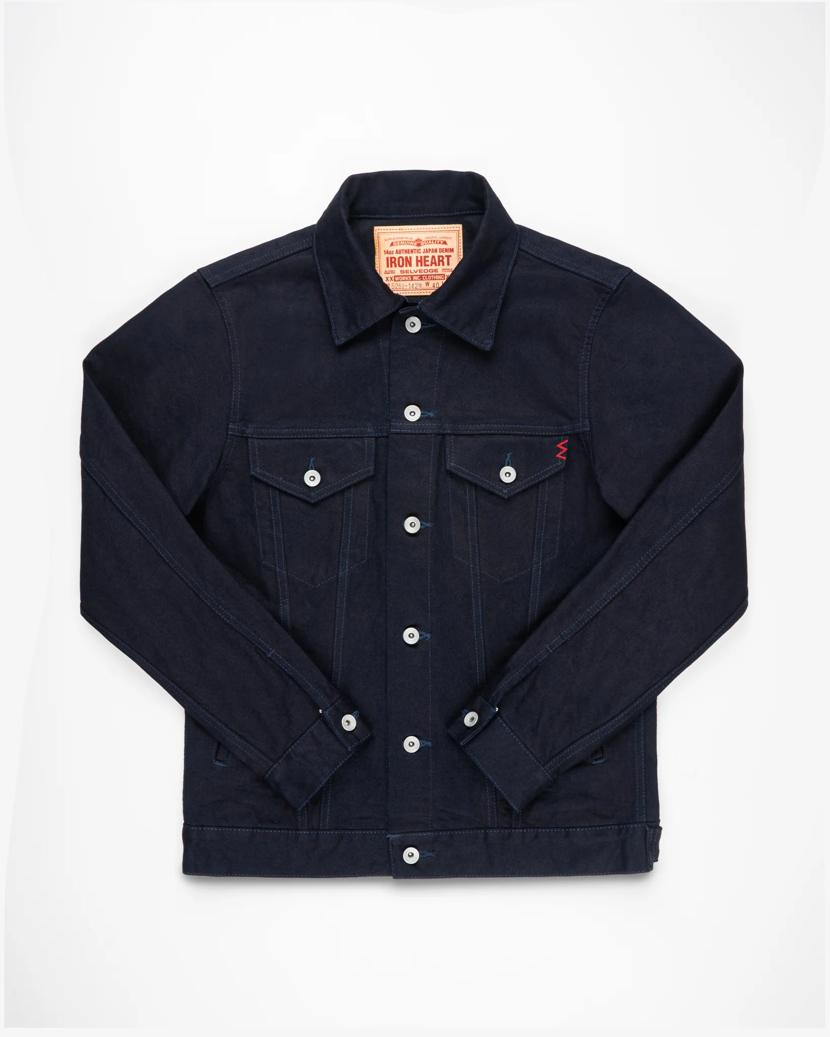 14oz Selvedge Denim Modified Type III Jacket -  Indigo/Black