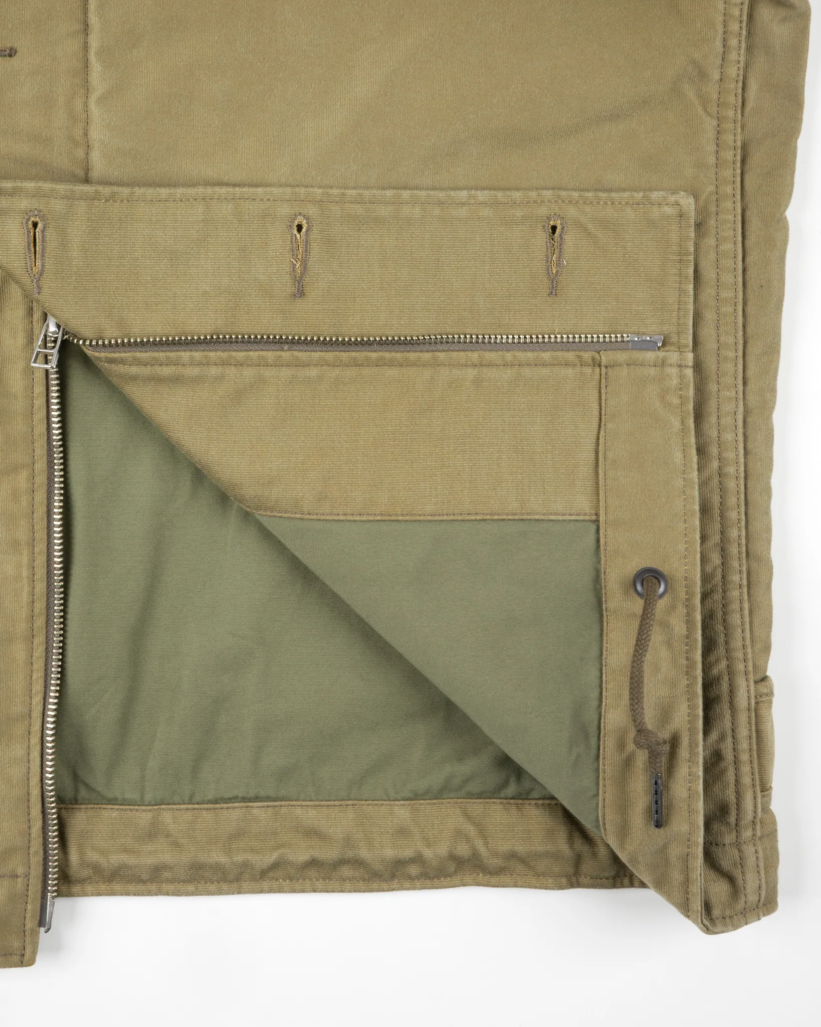 12oz Whipcord Lightweight N1 Deck Jacket - Khaki