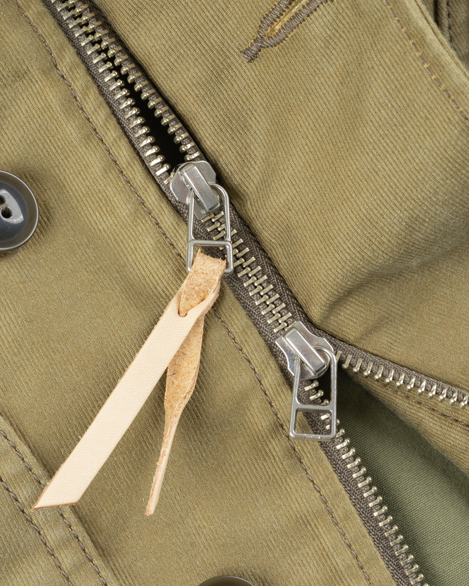12oz Whipcord Lightweight N1 Deck Jacket - Khaki