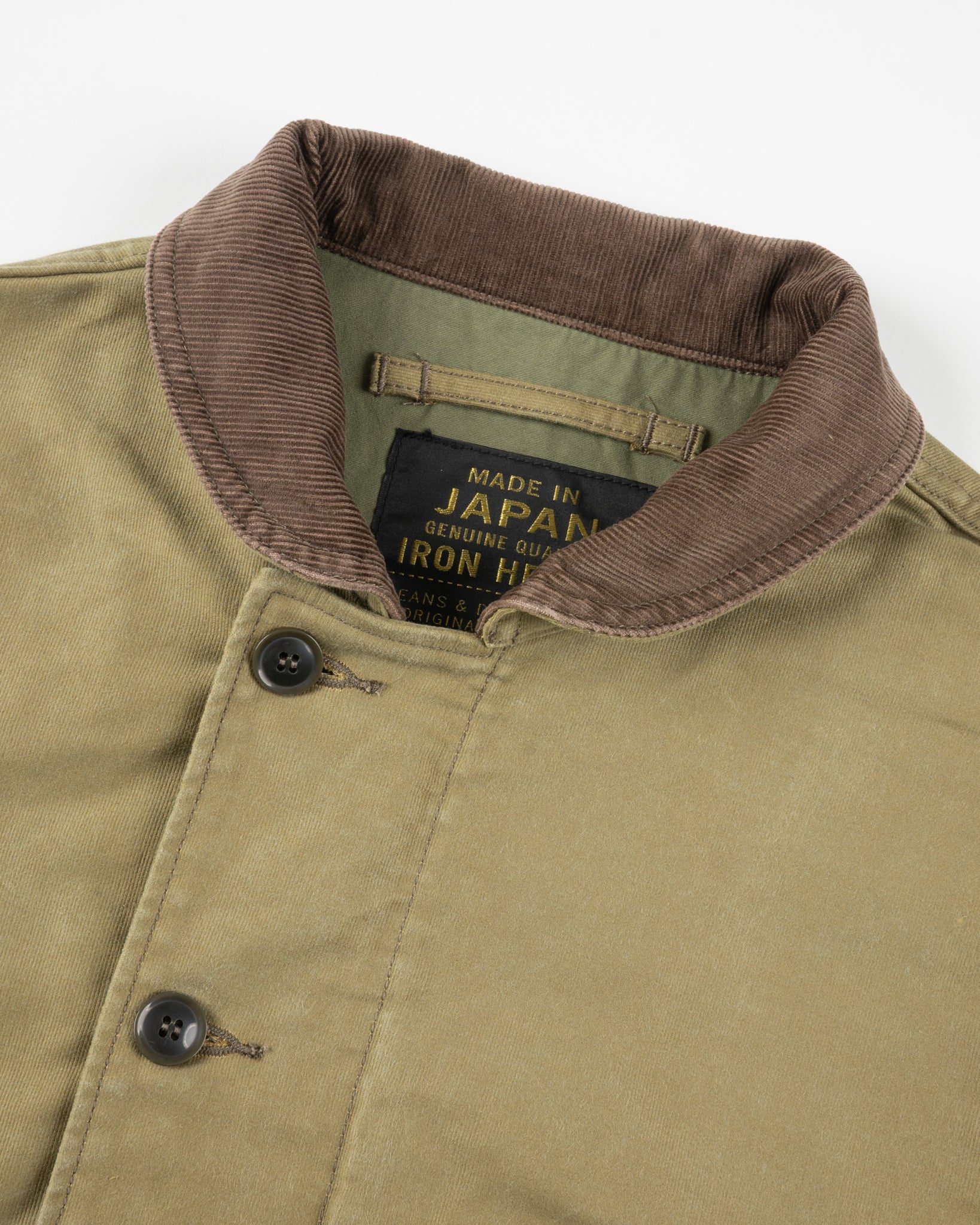 12oz Whipcord Lightweight N1 Deck Jacket - Khaki