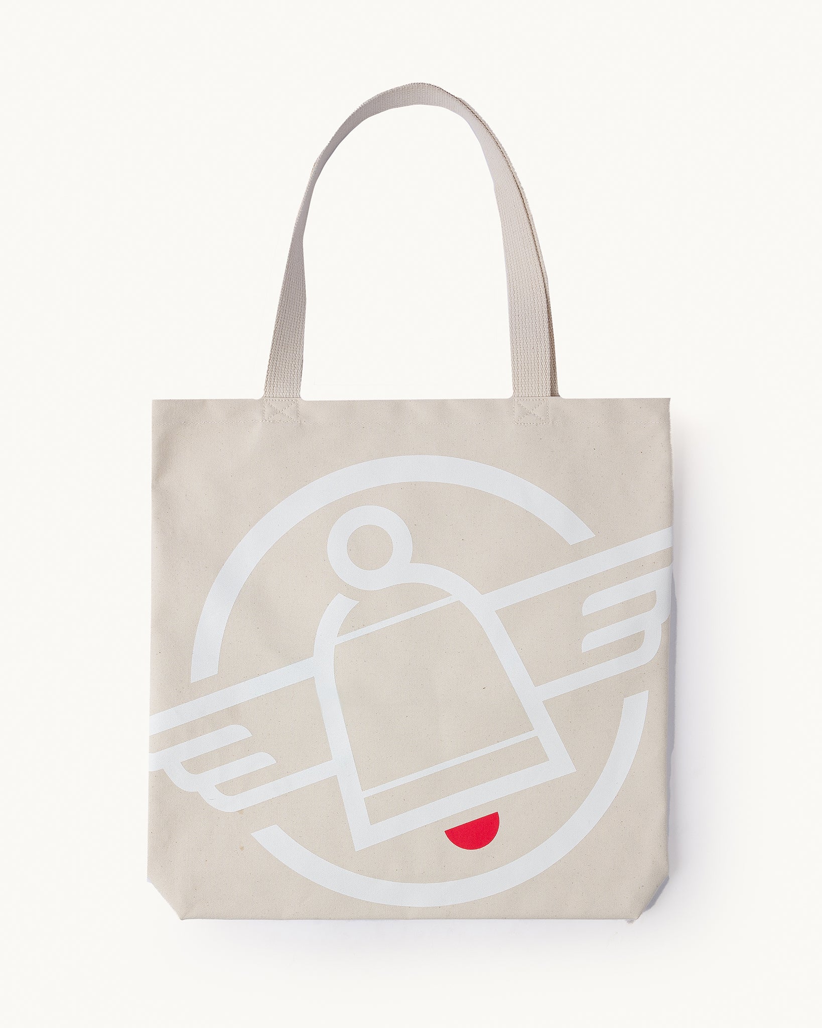 Printed Canvas Tote Bag - Iron Heart Logo Print